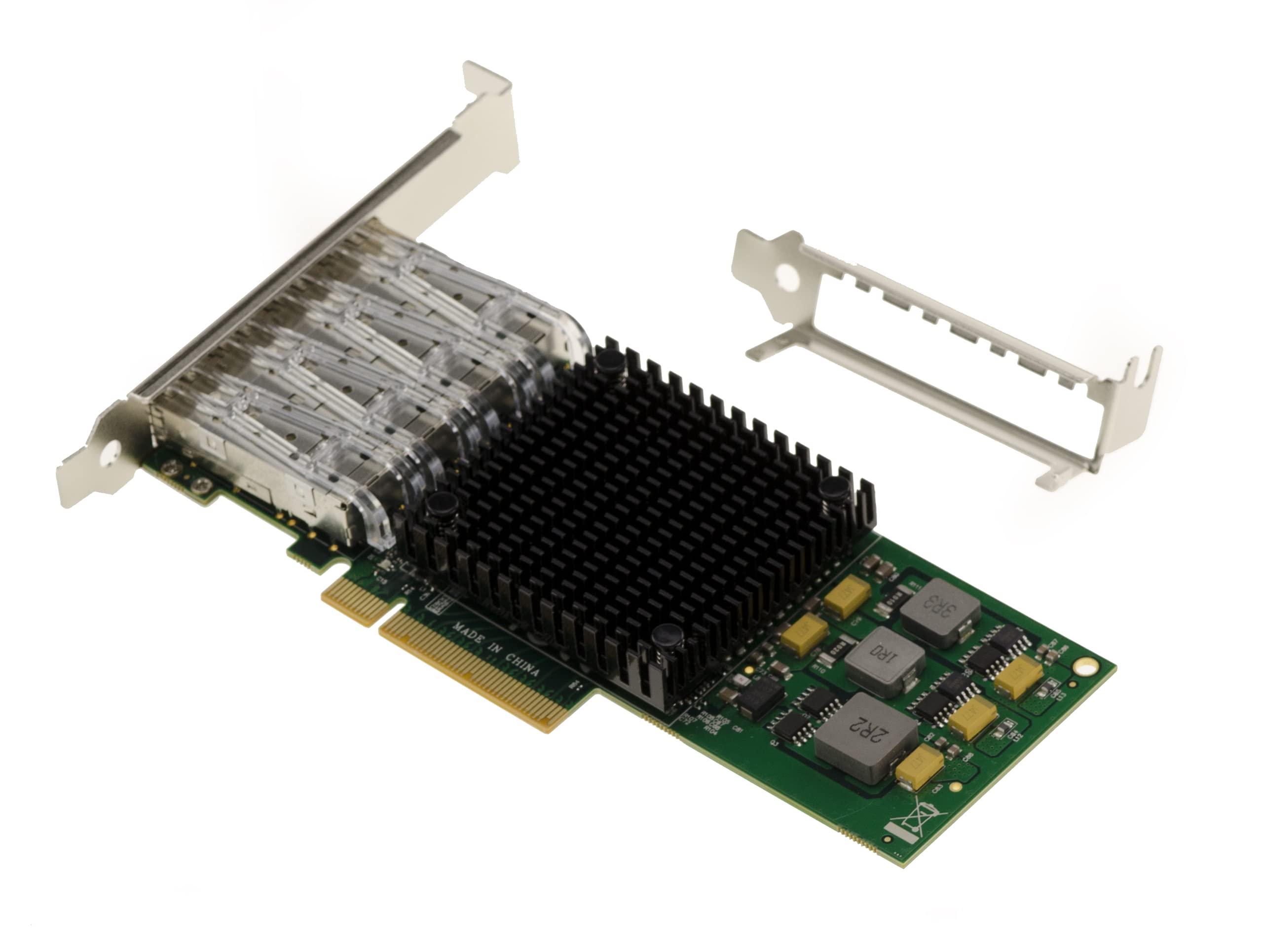 KALEA-INFORMATIQUE PCIe LAN 10G Fibra SFP+ LC Tarjeta controladora de 4 Puertos con chipset BROADCOM BCM57840 Adaptador de Red de Fibra óptica Ethernet 10GbE cuádruple | Tarjeta de red PCIe de cuatro puertos de fibra 10G SFP+ con chipset Broadcom BCM57840