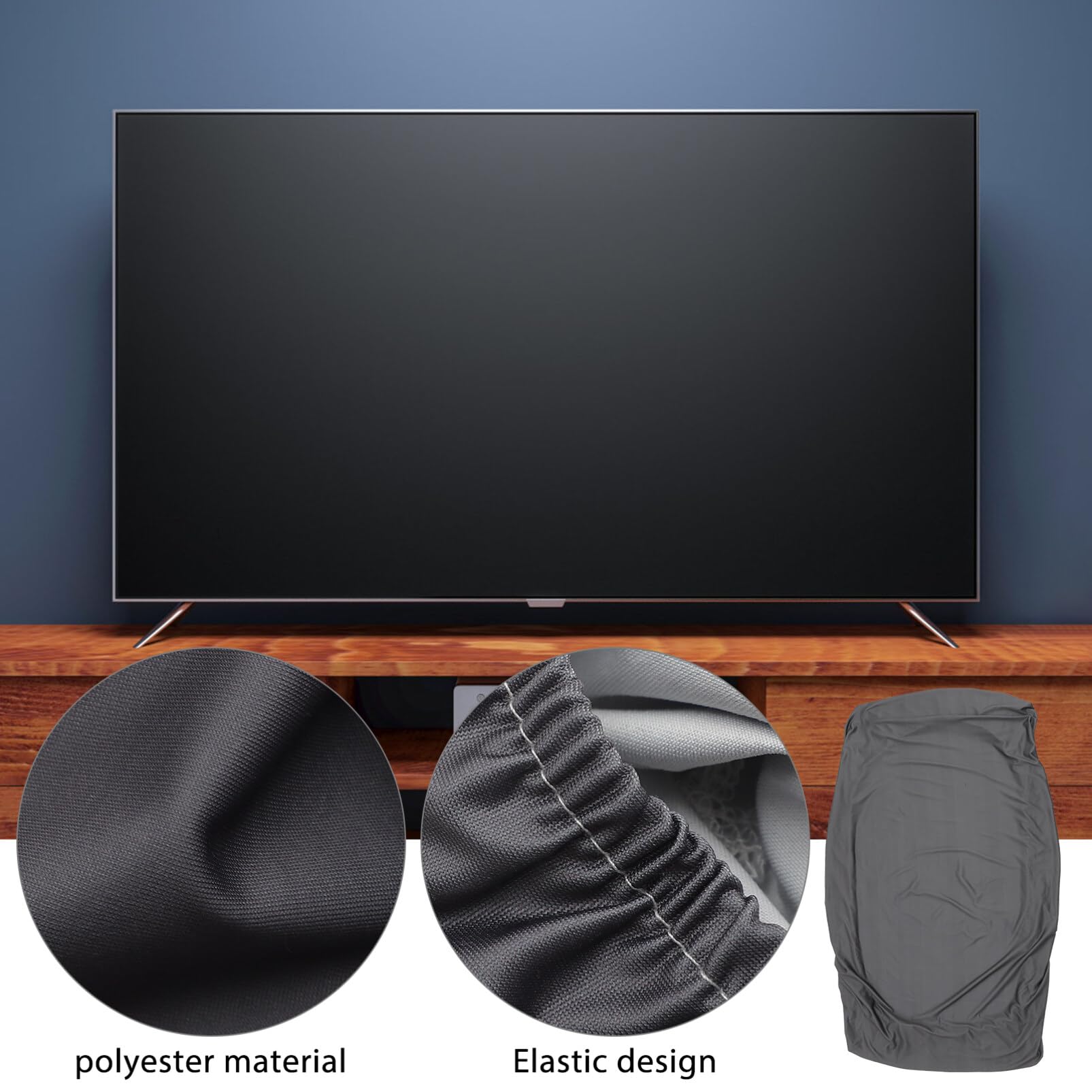 SOLUSTRE Cubierta de pantalla para exteriores para protector de pulgadas – LCD elástico plano para interiores televisores interiores interiores Tv elástico habitación TV cubierta de pantalla plana TV