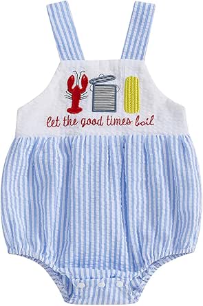 Baby's First Christmas Santa Outfit - Adorable Striped Onesie With Matching Hat