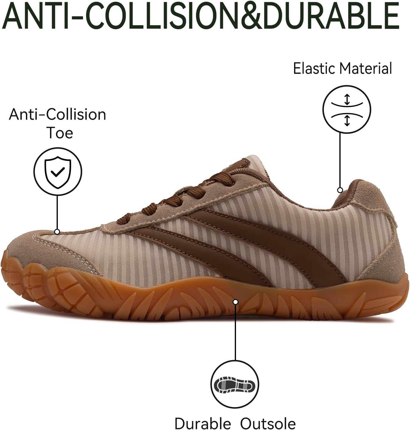 Barefoot Shoes Women Casual Sneakers,Wide Toe Box Shoes Women Zero Drop Barefoot Shoe Men,Minimalist Trail Running Shoe,Non-Slip Lightweight Breathable Comfortable Fashion Walking Hiking Shoes Unisex - Image 2