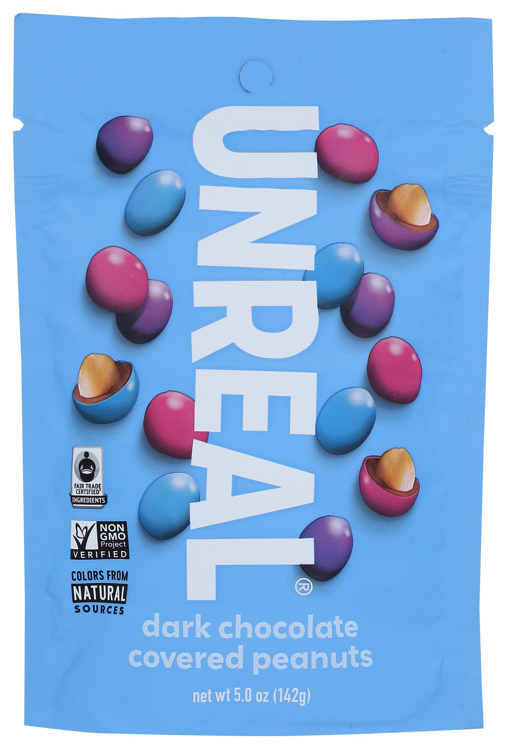 Amazon.com : Unreal Chocolate Dk Candy Ctd Pnuts, 5 oz : Grocery