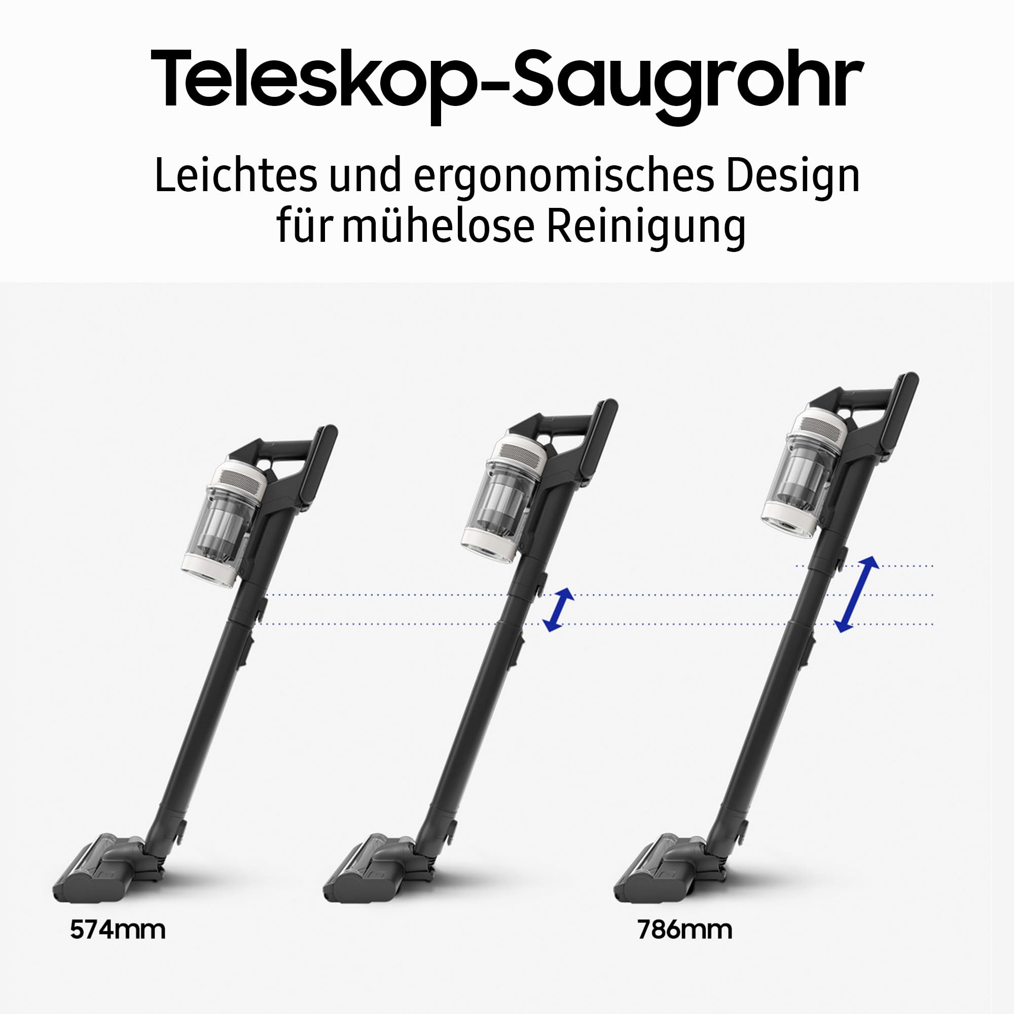 Samsung VS80F28ELP/WD Bespoke AI Jet PetPRO, Akku-Handstaubsauger mit Tierhaar-Bürste, Inkl. Zubehör, 280 W, All-In-One-Station, Jet Dual+ Bürste, Pet Tool+, Kombidüse, Teleskop‑Fugendüse, Pebble Gray