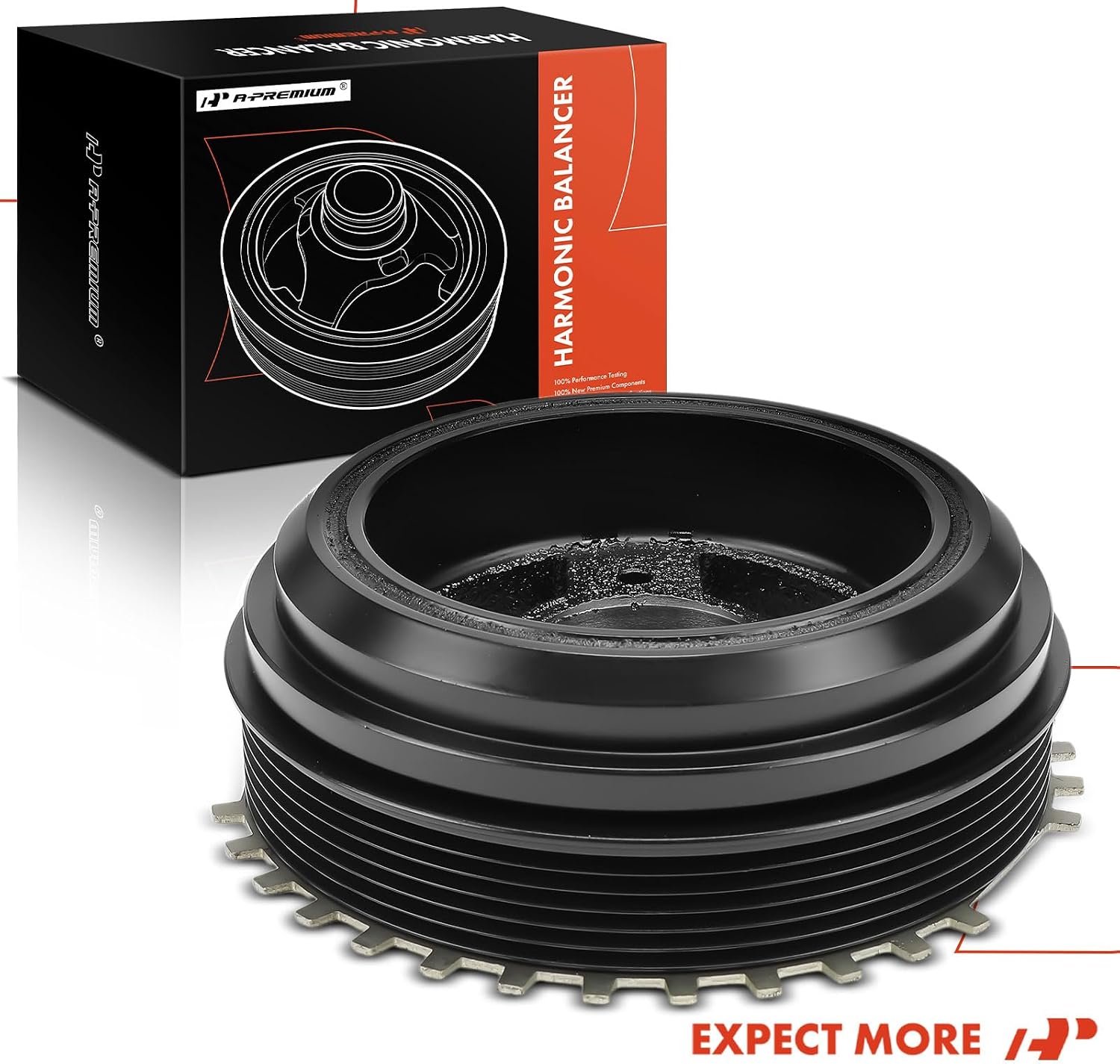 A-Premium Engine Harmonic Balancer Crankshaft Pulley Compatible with Mazda 6 2009 2010 2011 2012 2013, 2.5L