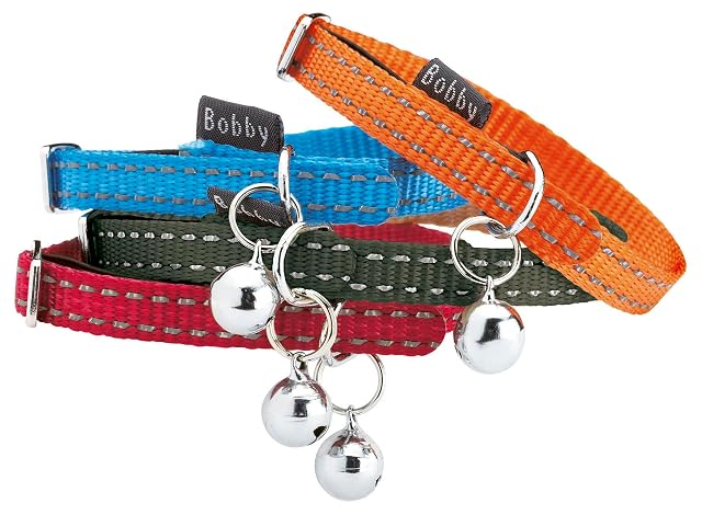 Foto 2 de 5 de Bobby Canifrance, Safe, Collar para Gatos en Nylon de Colores, Resistente, Antiahogo, Reflectante, Ajustable