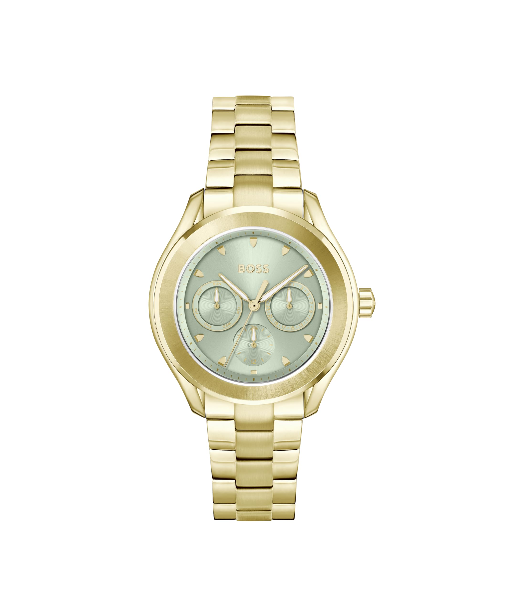 Boss Ladies Lida Multifunction Light Gold Ip Bracelet Watch
