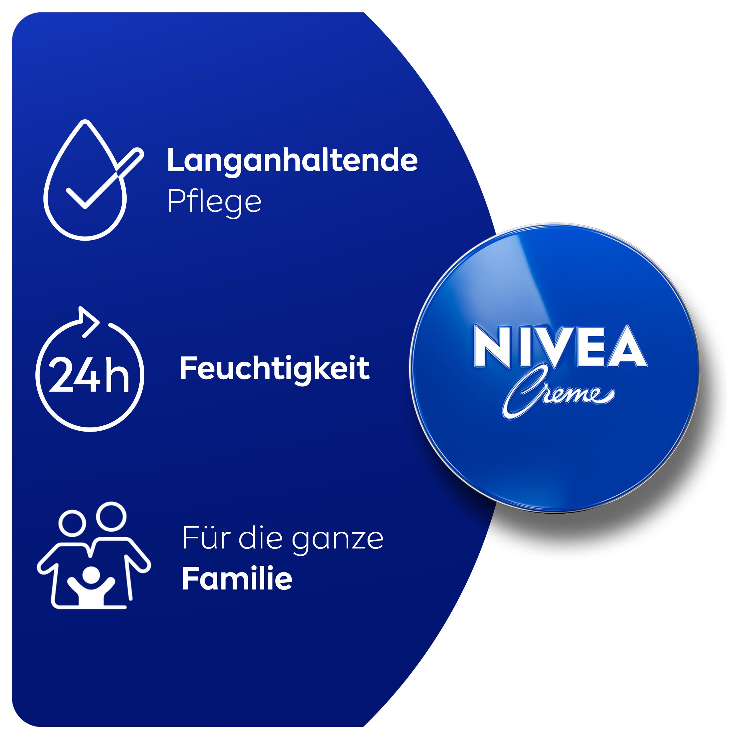 NIVEA Puszka kremowa uniwersalna pielęgnacja, klasyczny krem nawilżający do wszystkich rodzajów skóry, bogata pielęgnacja skóry z eucerytem pokrewnym (75 ml)
