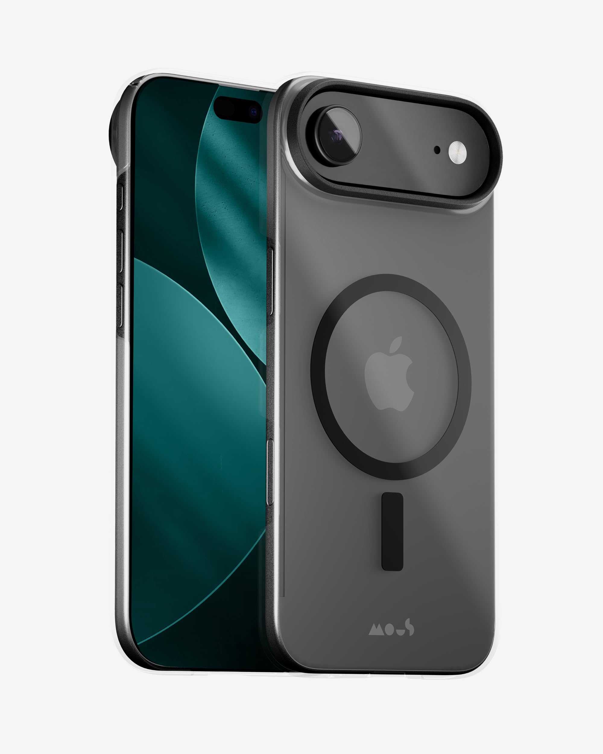 Mous voor iPhone Air Case, Camera Bedieningsknop, Compatibel met Qi2 MagSafe - Limitless - Premium Lederen - Schokbestendig Krasbestendig, Zwart