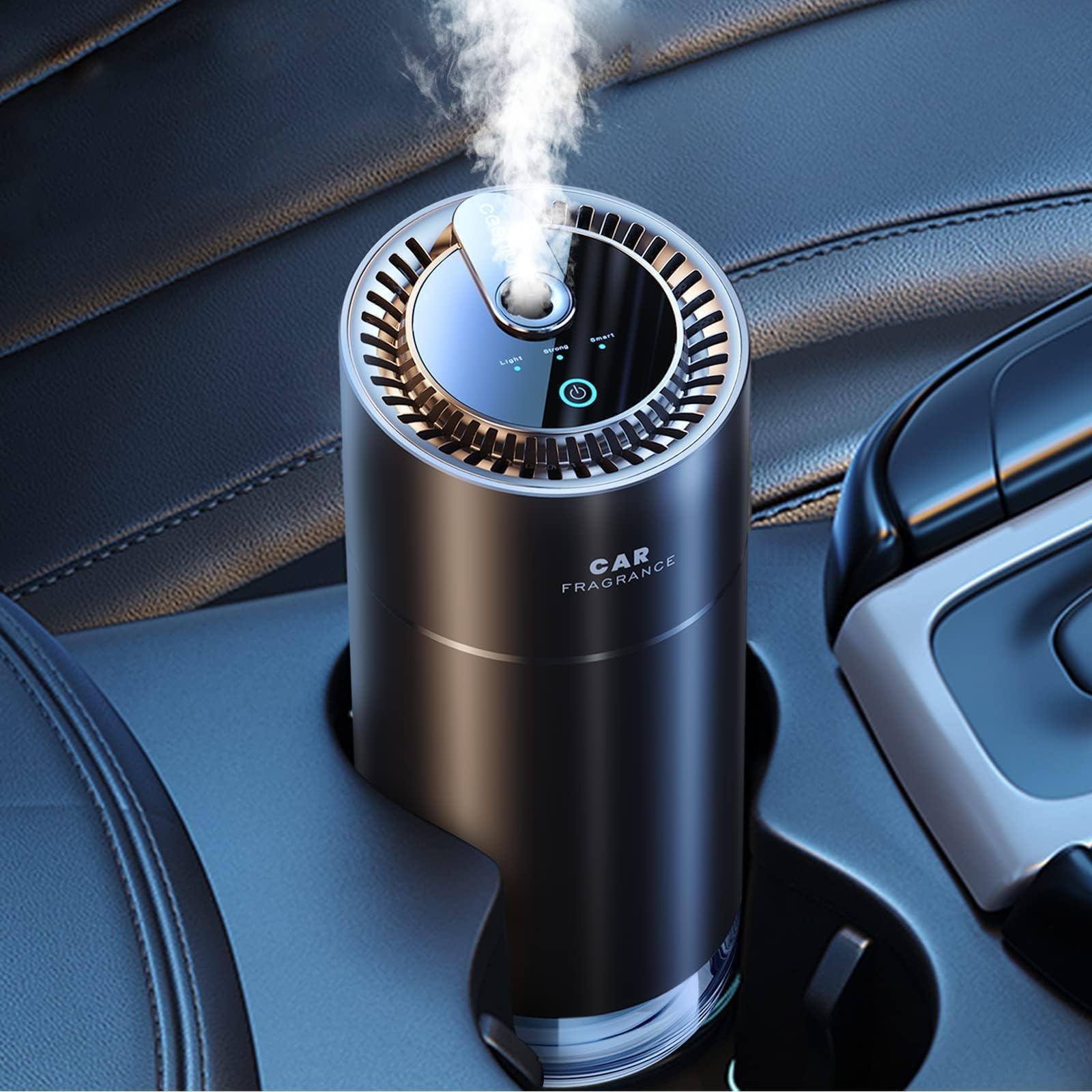 Profumatore Auto Ceeniu, Atomizzatore ad Ultrasuoni, Concentrazione Regolabile con 3 Modalità, Auto On/Off, Batteria Integrata, Profumo da 45 ml, Durata 4 Mesi, Deodorante Auto F26, Muschio Bianco