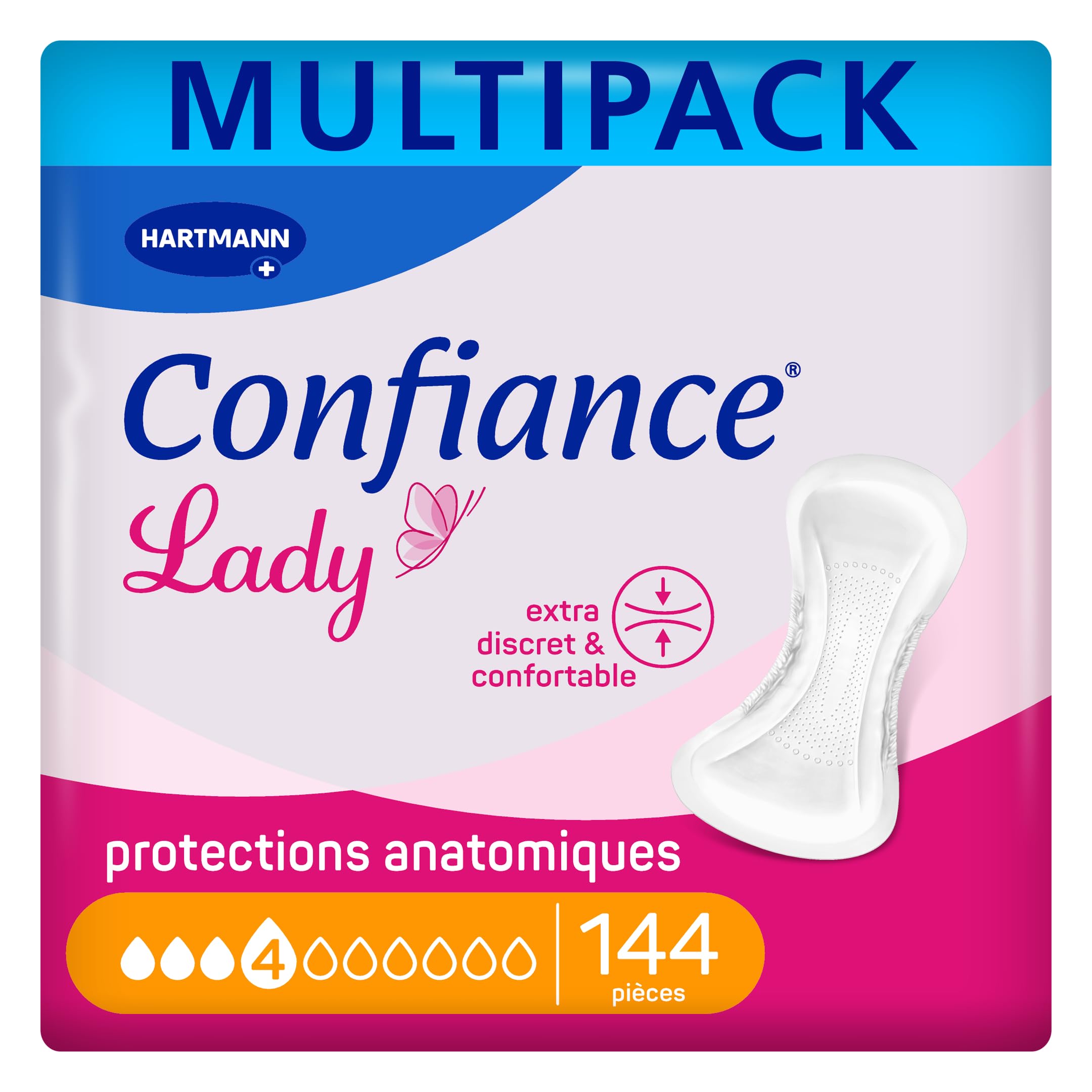 Confiance Lady 4 Gouttes Petites Protections Absorbantes pour Femmes