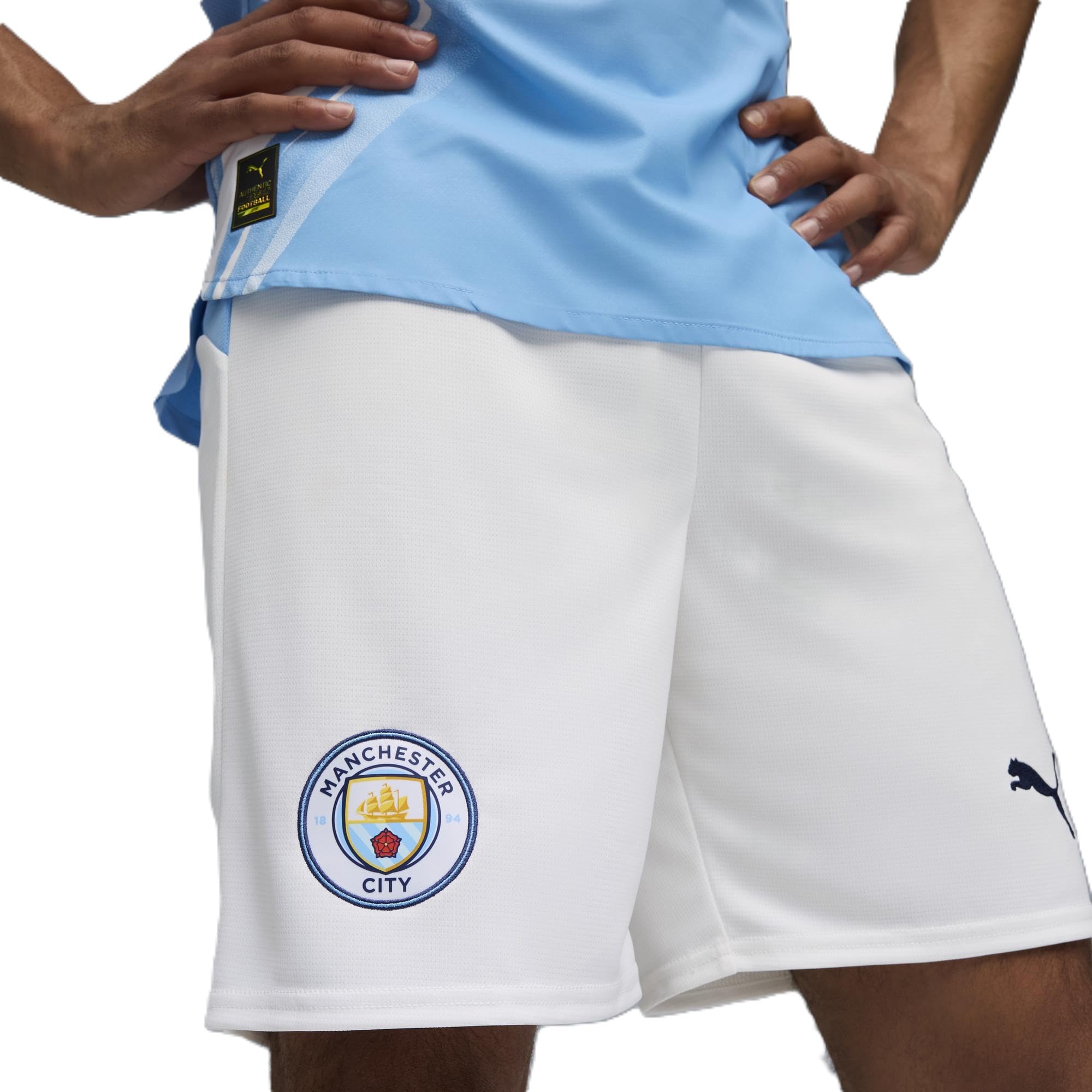 Puma Men's Hybrid Shorts (780375_White-Team Light Blue-picture-24