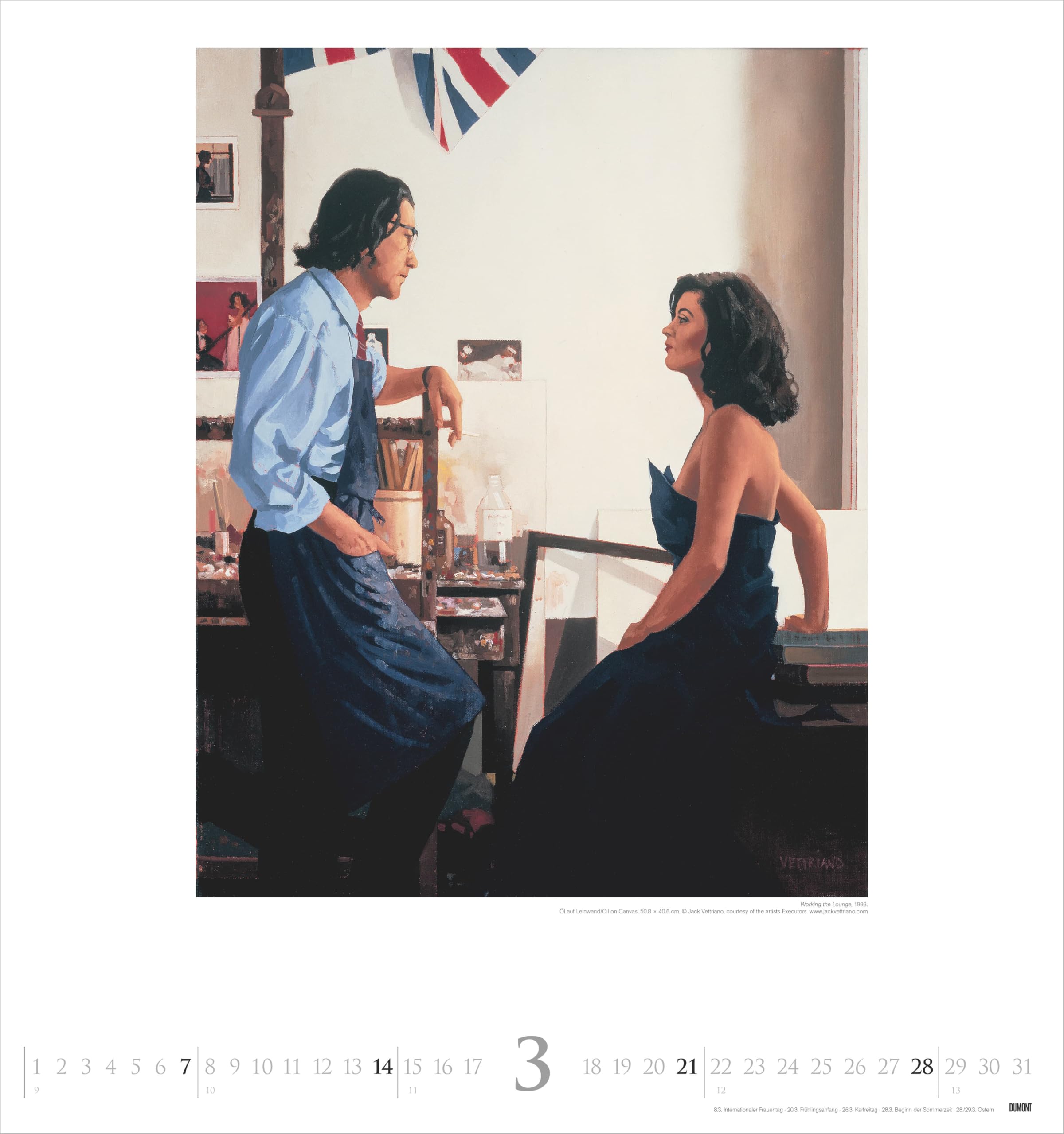 Jack Vettriano 2027 Kunstkalender 45x48 cm 12 Kunstdrucke Kalendarium