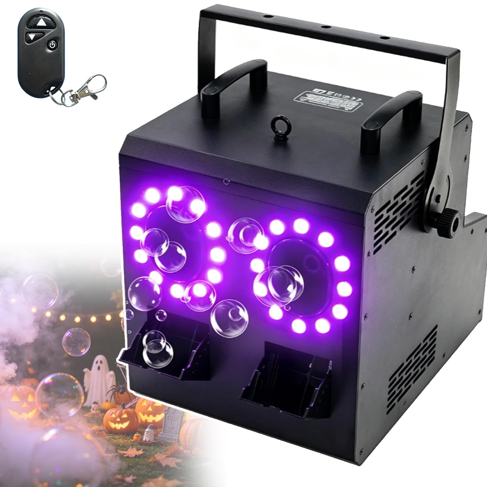 Maszyna do baniek dymnych o mocy 1500 W ze światłami LED RGB