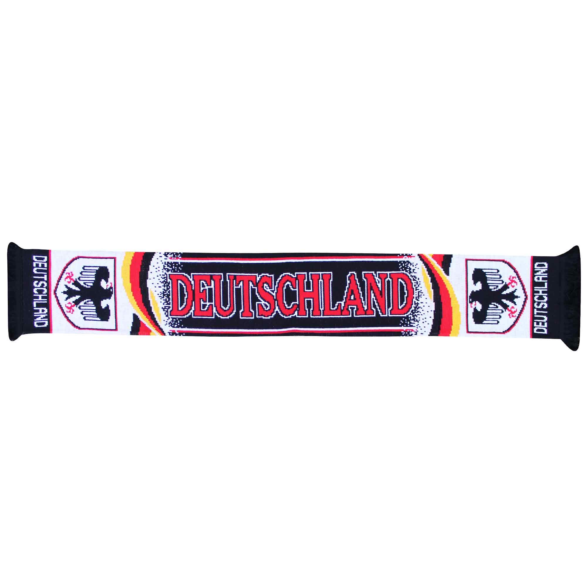 Germany Football Scarf 145cm 100% Acrylic – Deutschland German Flag Design Schal – Unisex Supporter Scarf For Matches And Events