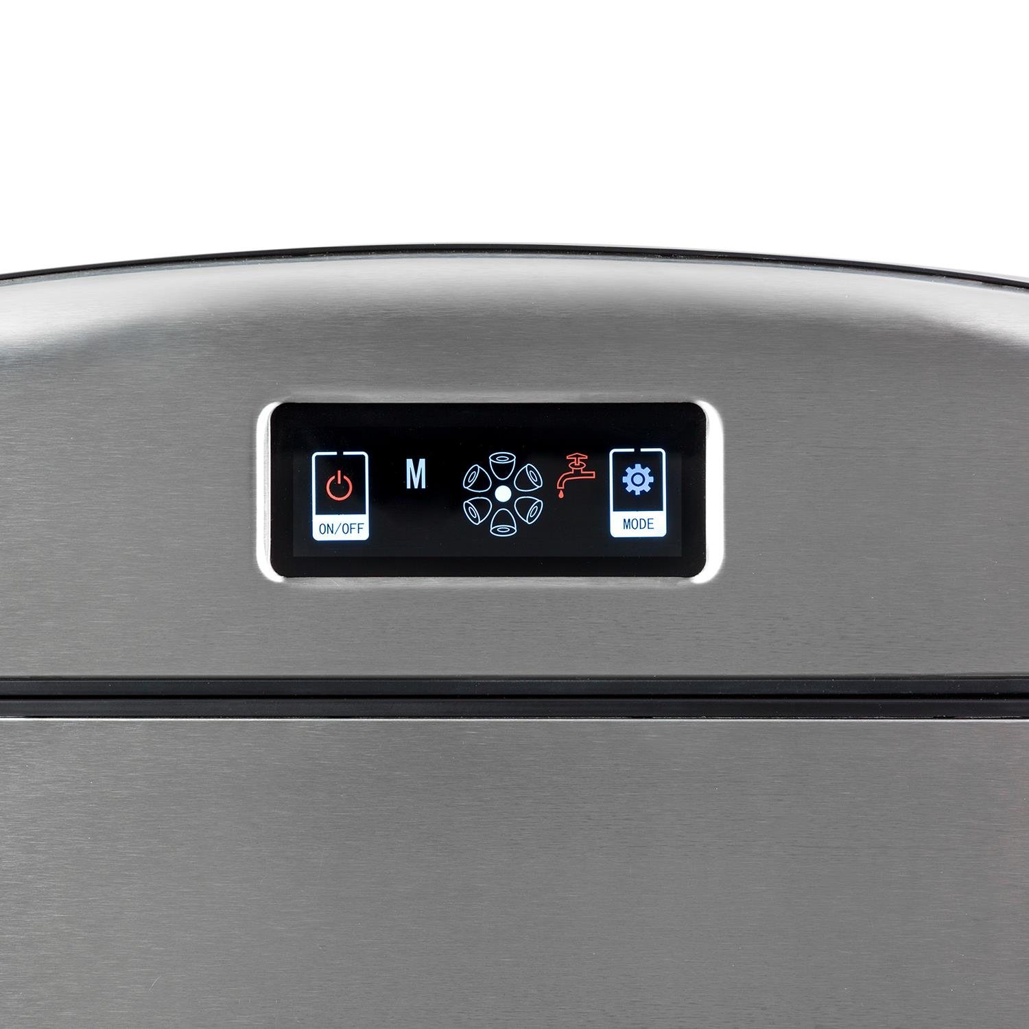Klarstein Metropolitan - máquina de hielo, máquina de hielo, 12 kg/24 h, 180 W, 3 tamaños de cubitos de hielo, refrigerante R600a, depósito de agua de 2,15 l, pala, acero inoxidable, plata