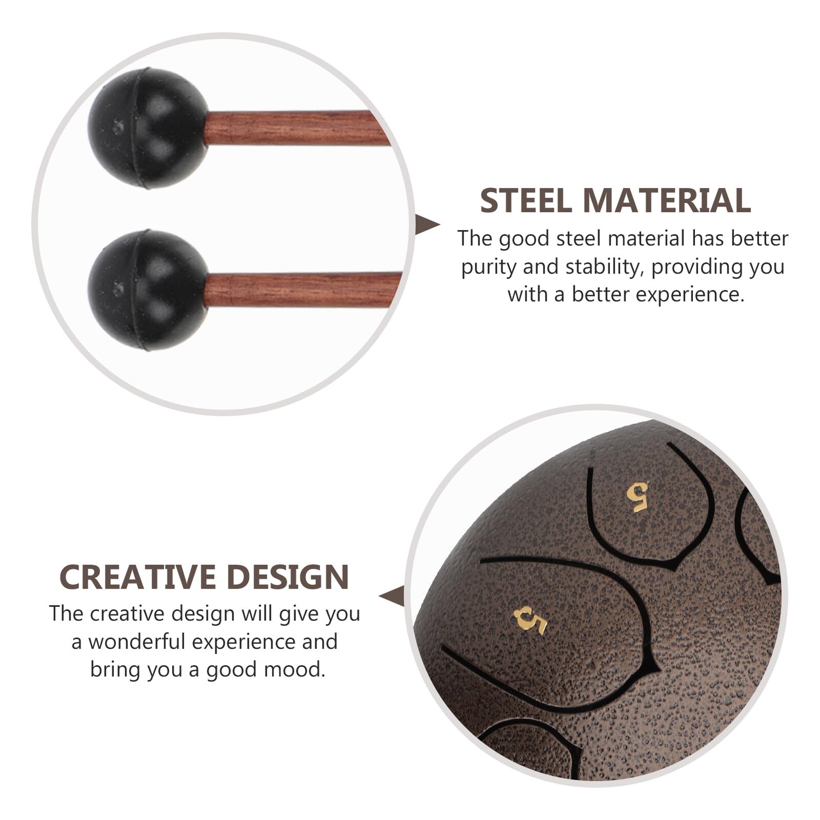 PRETYZOOM Instrumento de Percusión Portátil de Lengüeta para Niños y Adultos, Diseño Creativo para Iniciación Musical y Alivio del Estrés