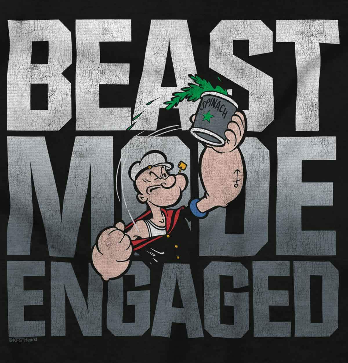 Brisco Brands Beast Gym Engaged Popeye Sailor Baby Romper Boys or Girls