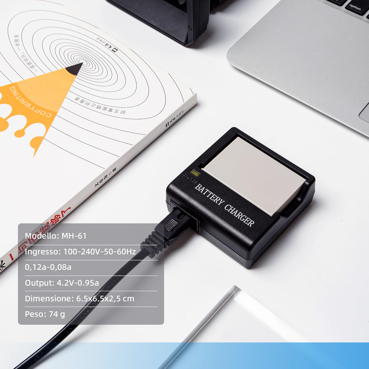 MH-61 - Caricatore rapido EN-EL5, compatibile con Coolpix 3700, 4200, 5200, 5900, 7900, P3, P4, P80, P90, P100, P500, P510, P520, P530, P5000, P5100, P60000000, P60000. 0, S10. Fotocamere