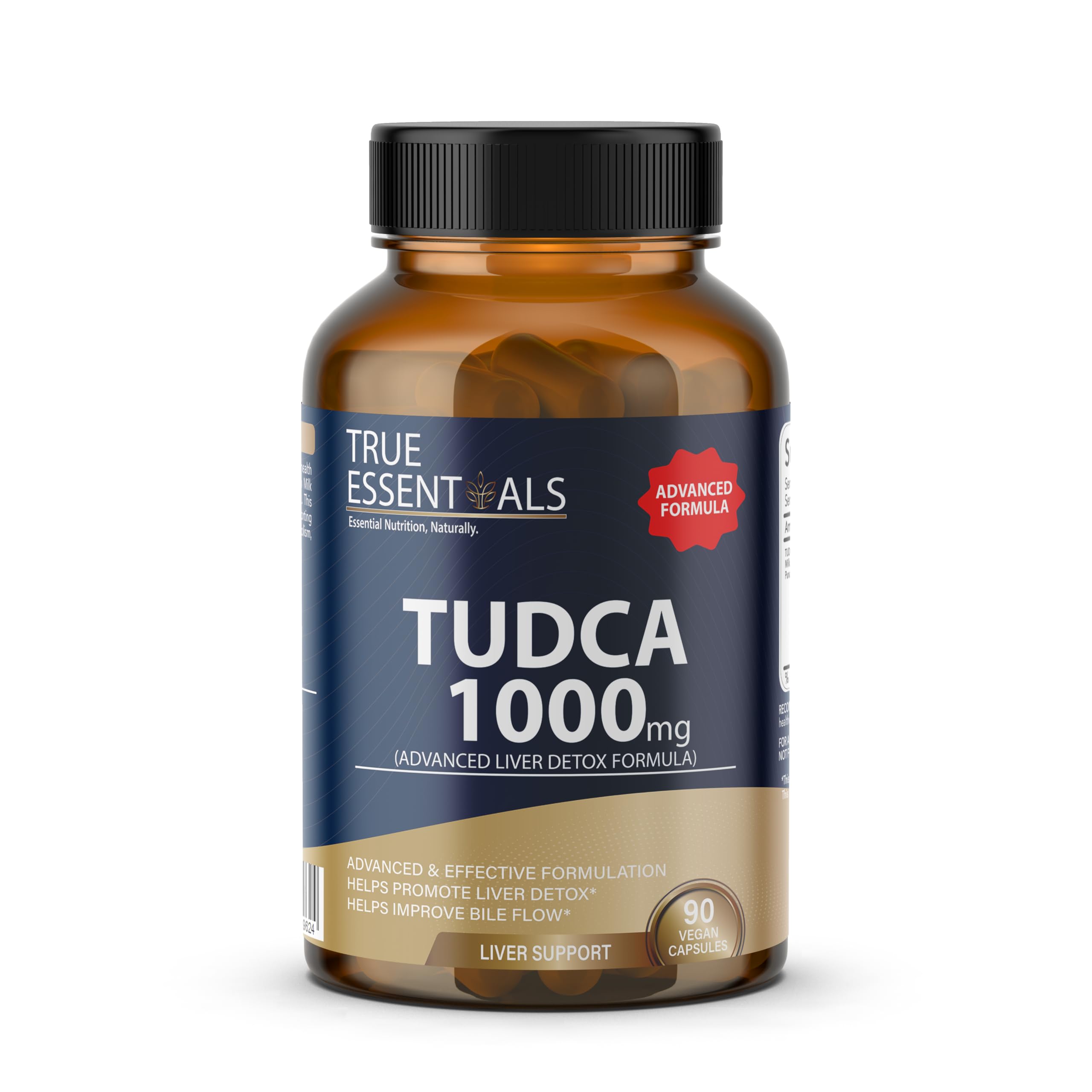 True Essentials Tudca 1000 mg - Liver Supplement with milk thistle for Improve Bile Flow - 90Capsules-image-44