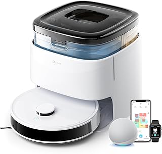 Lefant M3 Robot Vacuum, Robot Vacuum and Mop, 12000Pa Suction, Anti-Tangle Brushes, Dual Spinning Mop, Auto Mop Washing, D...