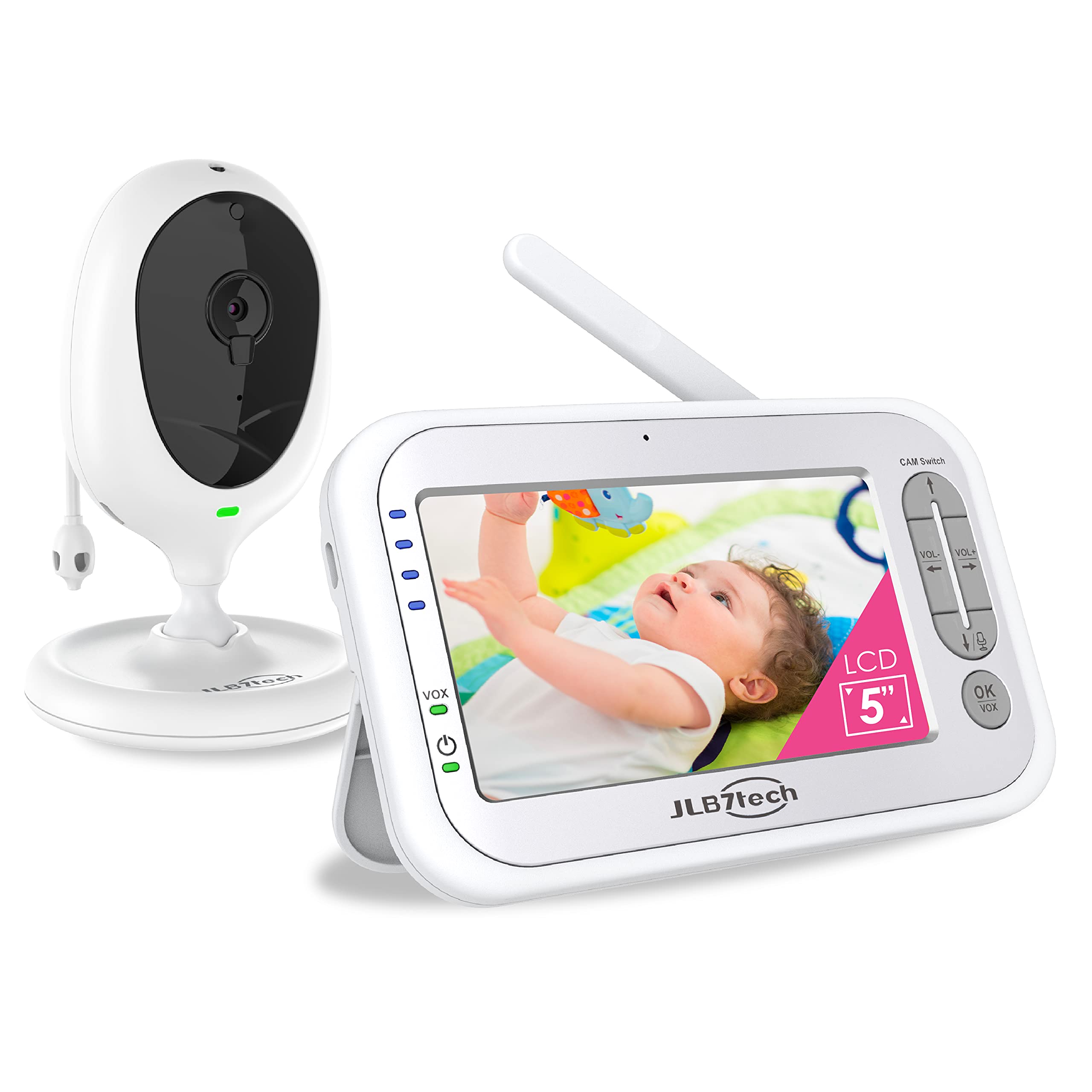 Amazon.com: JLB7tech Video Baby Monitor with 1 Camera and Audio,5