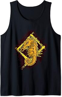 Impresionante Caballito de Mar Amarillo Regalo Caballito de Camiseta sin Mangas