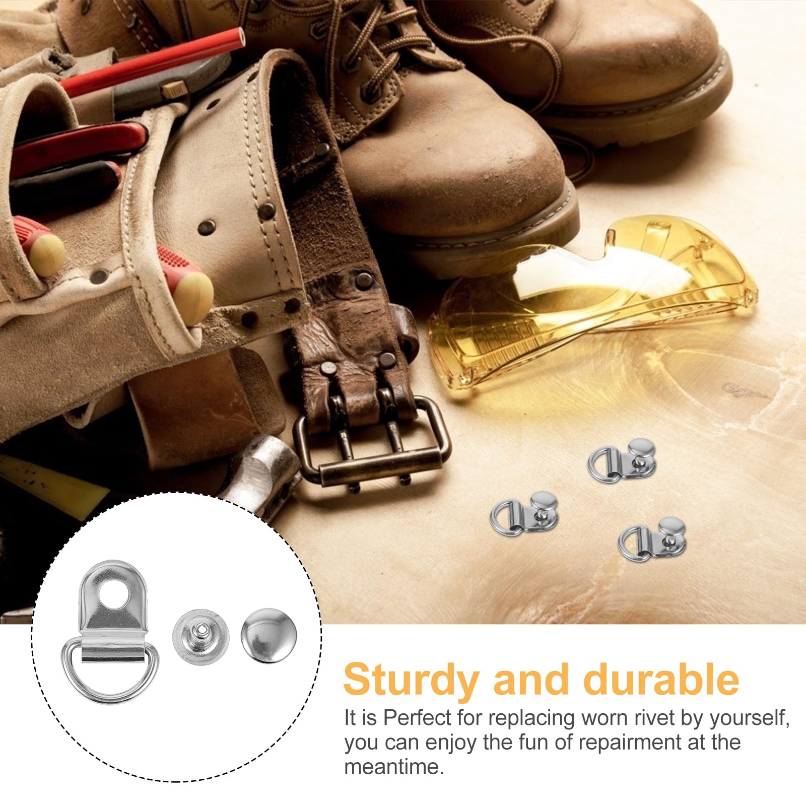Healifty 30 Sets Boots Lace Hook Metal Loop Ring Shoe Lace Eyelets 