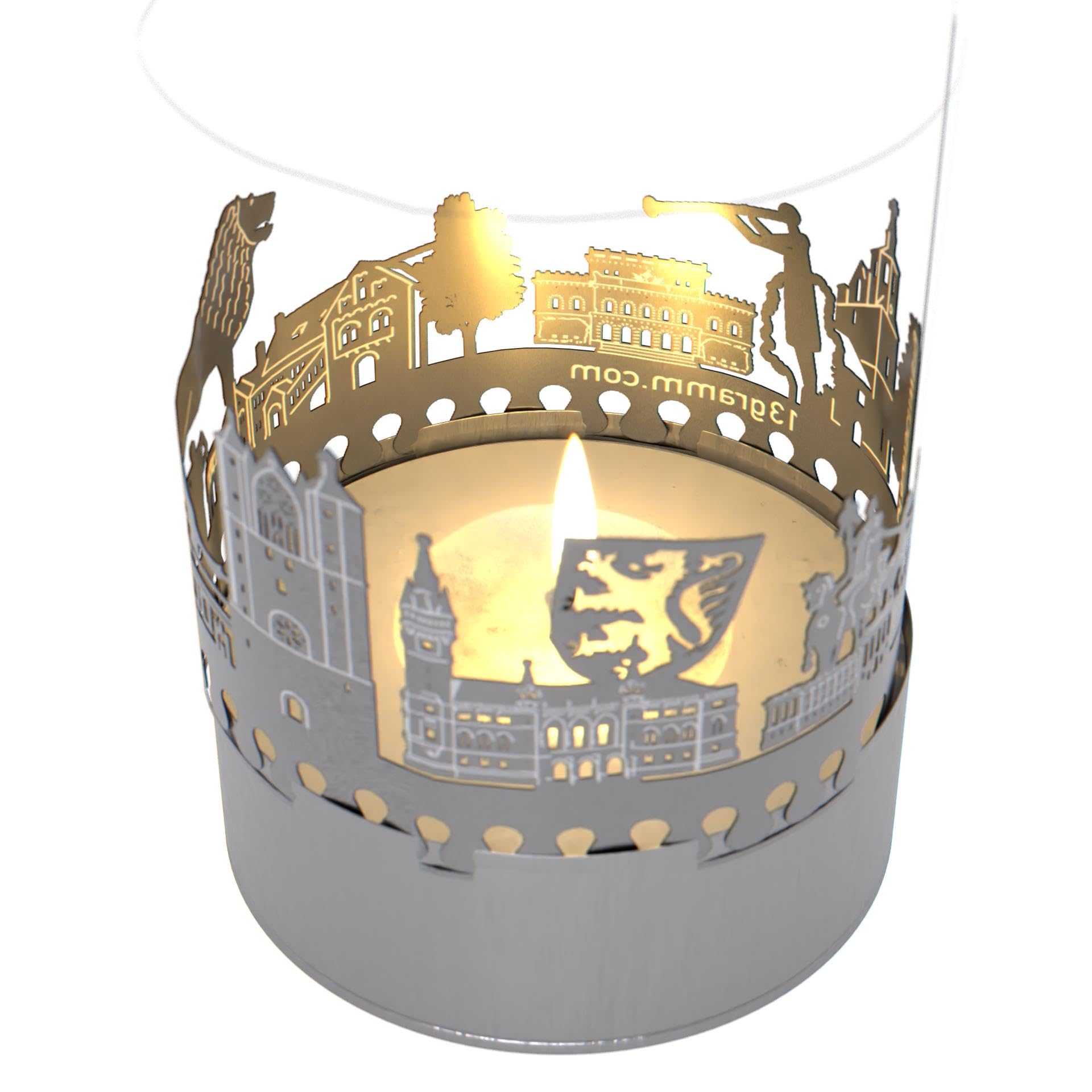 Brunswick Skyline Shadow Play Candle Attachment - Perfect Souvenir & Gift for Brunswick Fans - Create Stunning Room Decor with Iconic Landmark Silhouettes - Unique Shadow Play Experience