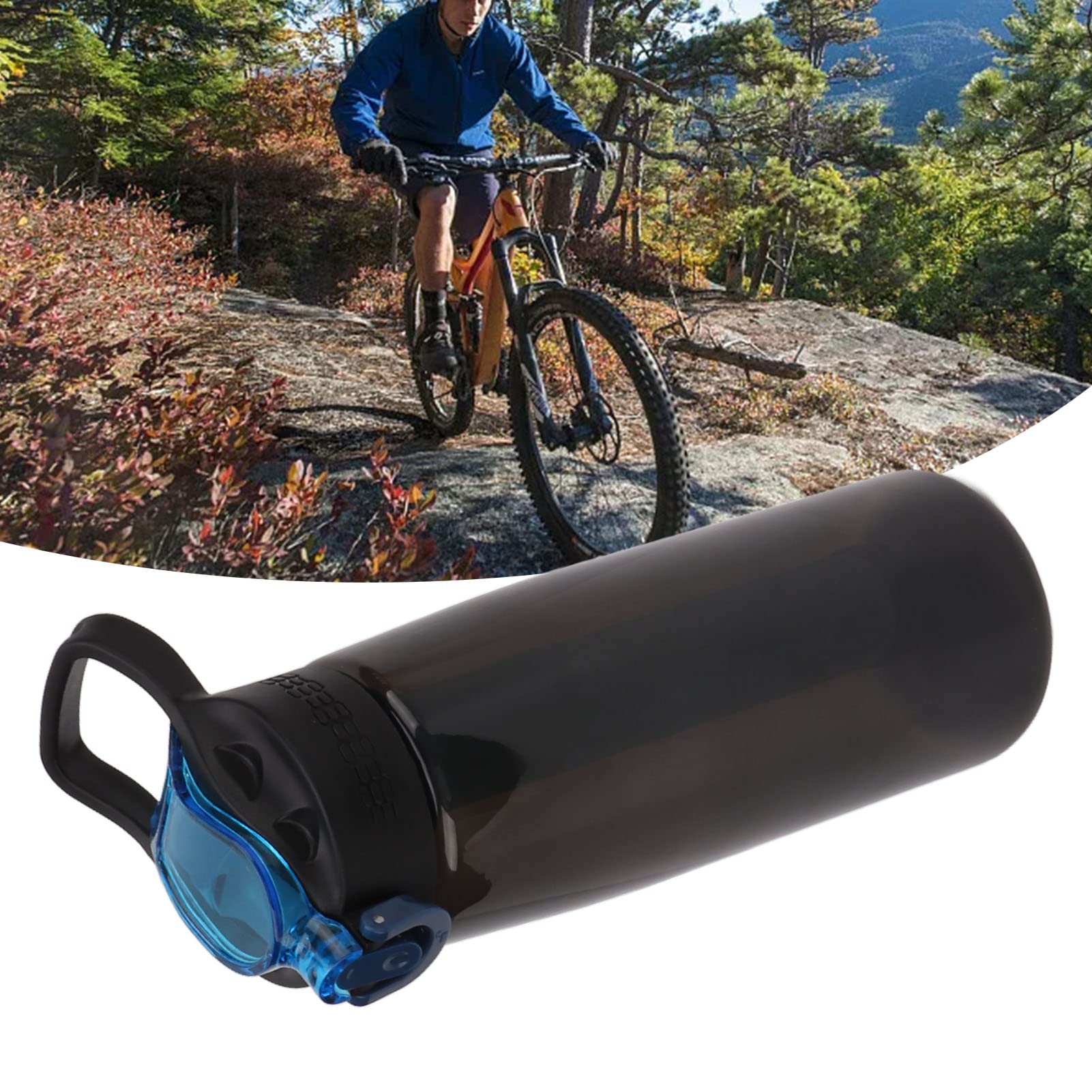 Botella de Agua filtrada, Botella de Filtro de Agua portátil para Deportes al Aire Libre, a Prueba de Polvo, a Prueba de Fugas, Varilla de Filtro Multicapa, Botella de Agua