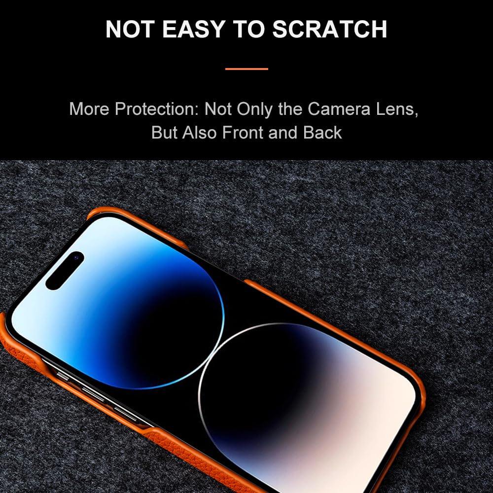 Echtes Leder Hülle Für iPhone 16 Pro Max/16 Pro/16 Plus/16, Ultradünnes Kameraschutz Stoßfeste Schutzhülle Mit Mikrofaser-Futter,Blau,16 Plus