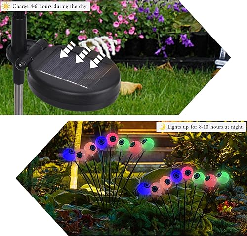 Miniatura 4 de 2 luces solares de Halloween al aire libre, 16 LED impermeables aterradoras decoraciones de Halloween, luces solares de Halloween, luces de