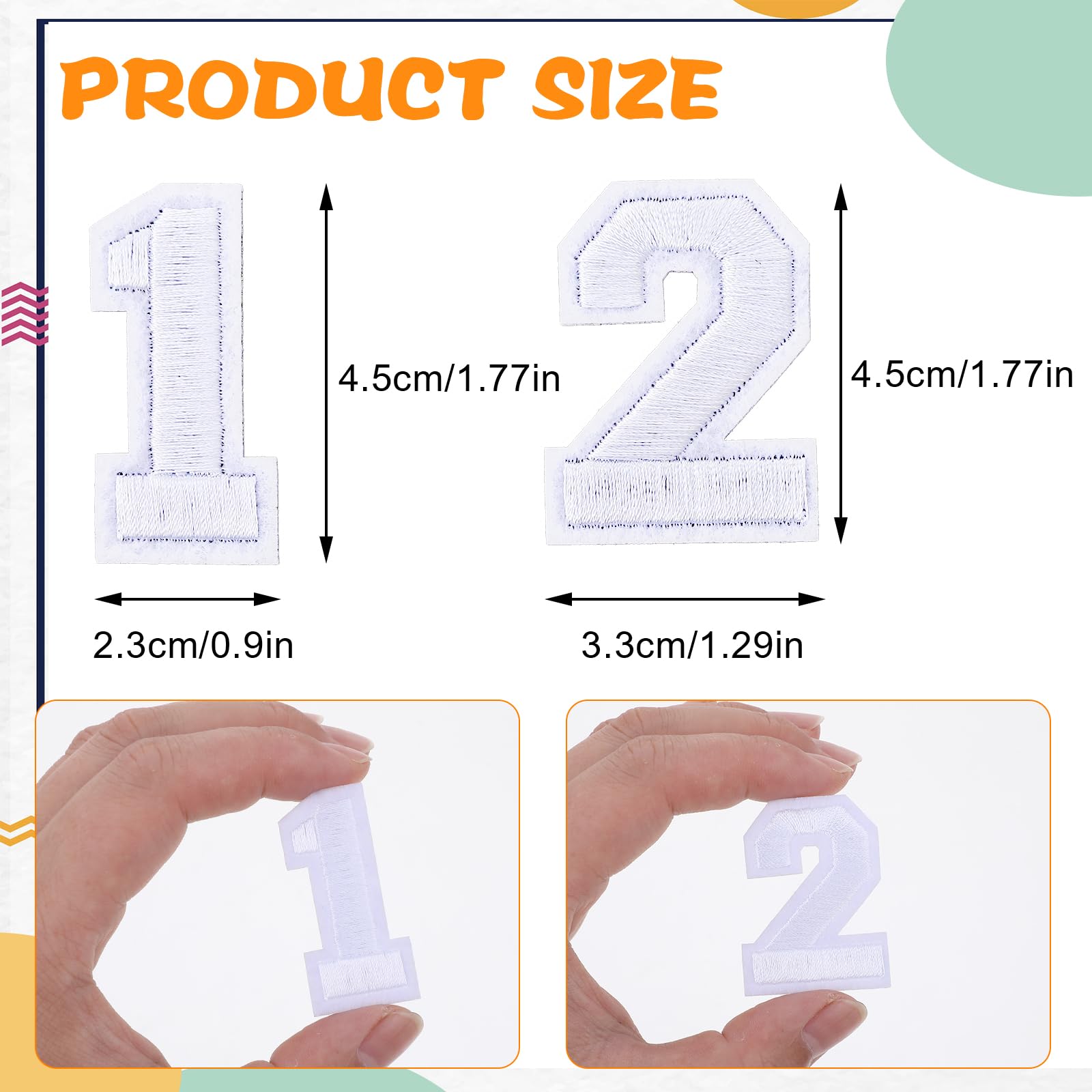 60 Parches Blancos Para Planchar Números 0-9 – 4.5 Cm – Para Ropa, Mochilas Y Deportes – Fáciles De Planchar O Coser