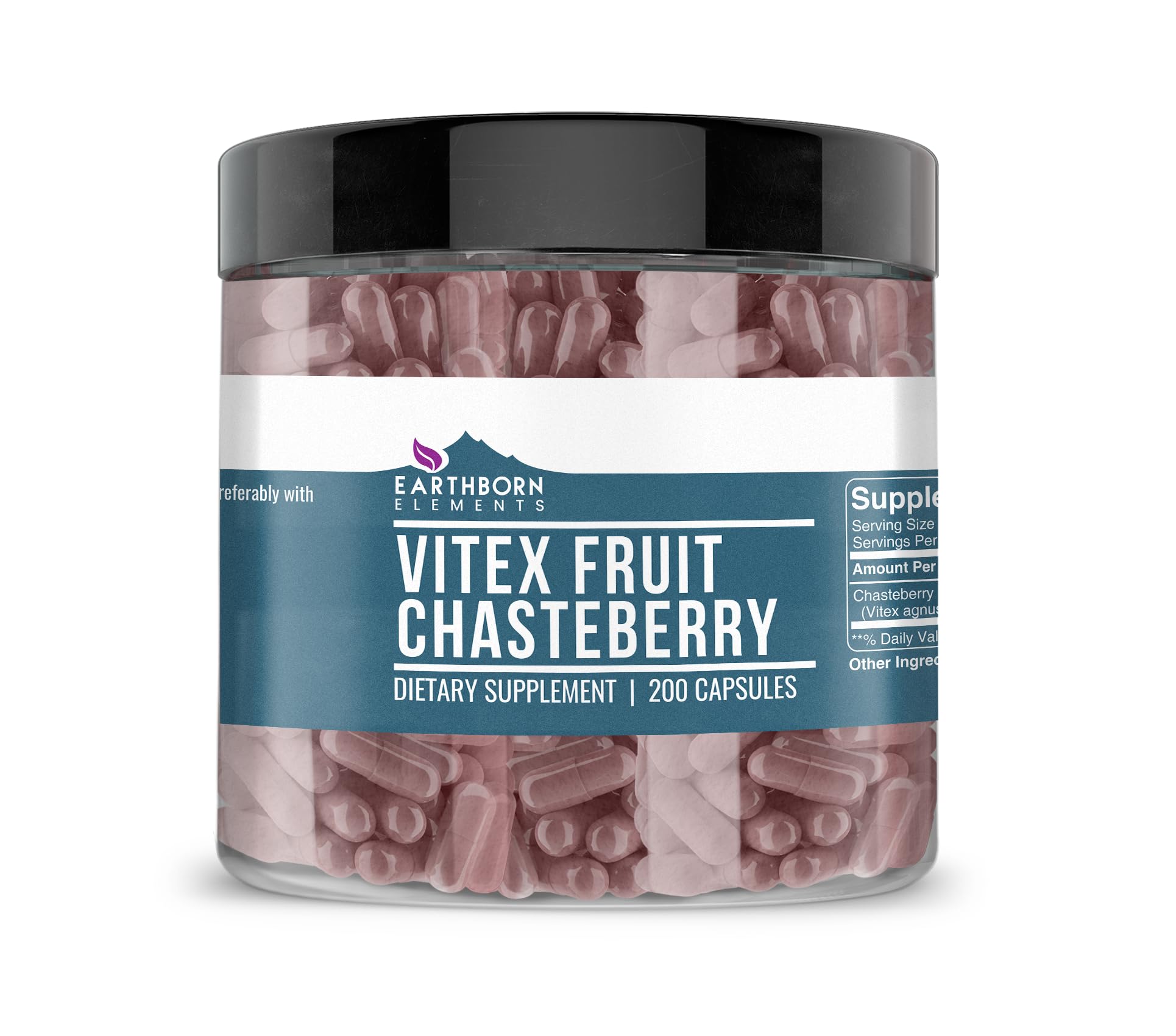 Vitex (Chasteberry) 200 Capsules, Pure & Undiluted, No Additives