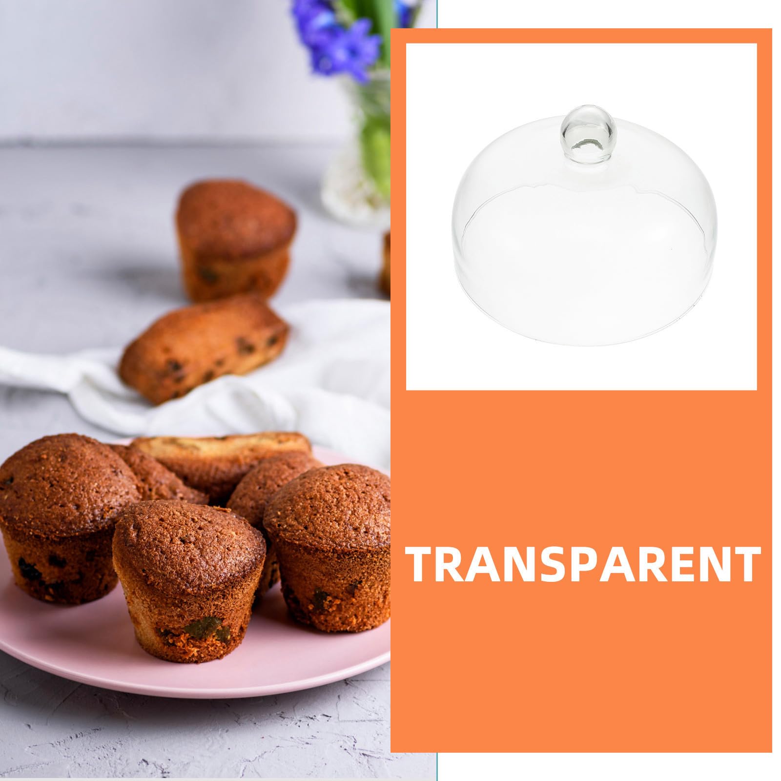 Alipis Kuchenplatte mit Deckel Glas Glas Kuchenhaube mit Frischhaltedeckel und Stabiler Platzierung Transparente Dessertabdeckung für Küche und Party