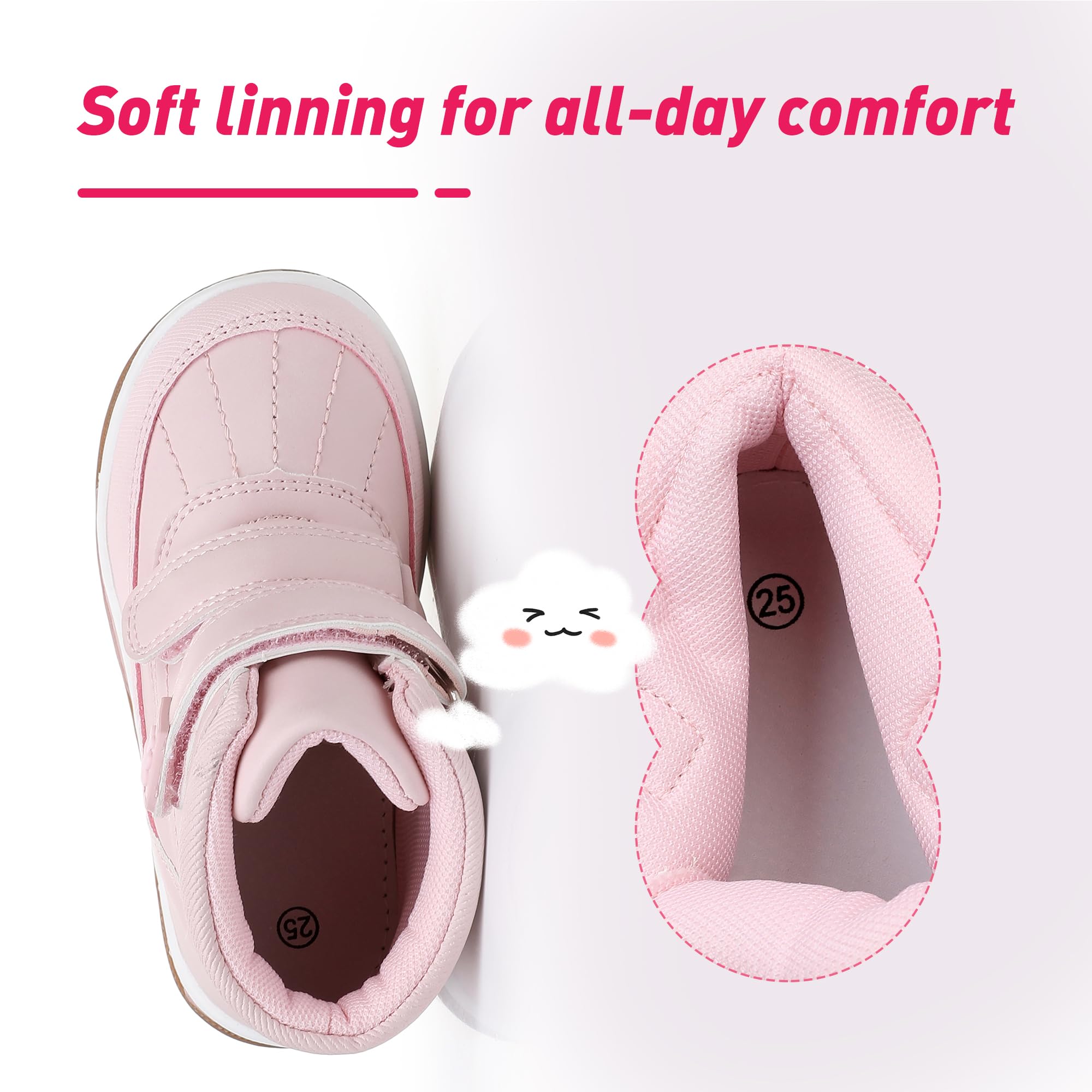 Ahannie Botas de invierno resistentes al agua con gancho y bucle, tallas 5-13