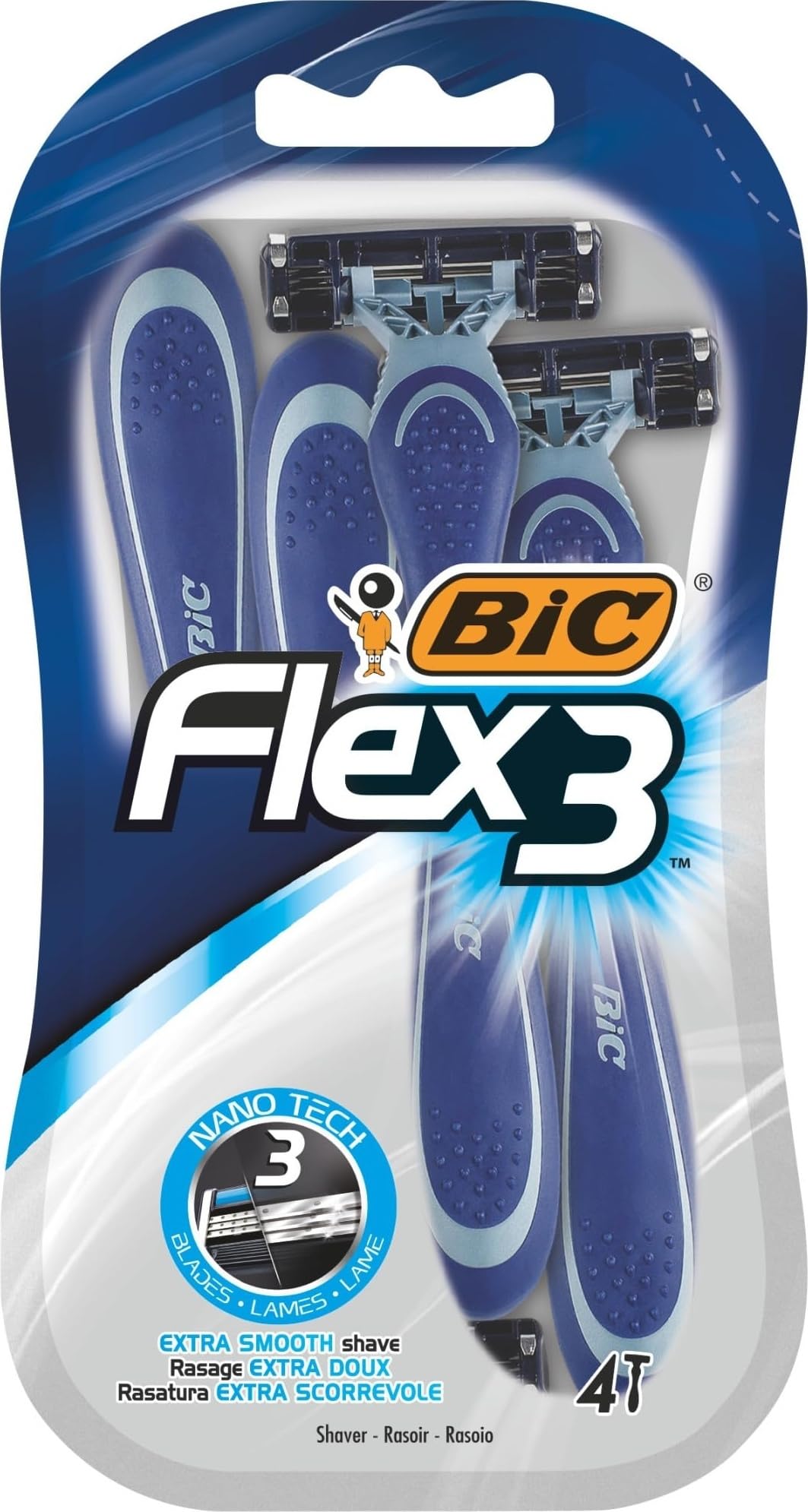 Bic Flex 3 Men's 3 Blade Disposable Razors X4