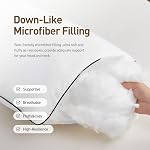Acanva Cooling Bed Pillows for Sleeping, Luxury Hotel Quality 3D Microfiber Filling with Breathable Cover for Side Back and Stomach Sleepers, Reduces Neck Pain, Standard (Pack of 2), Black 2 Count