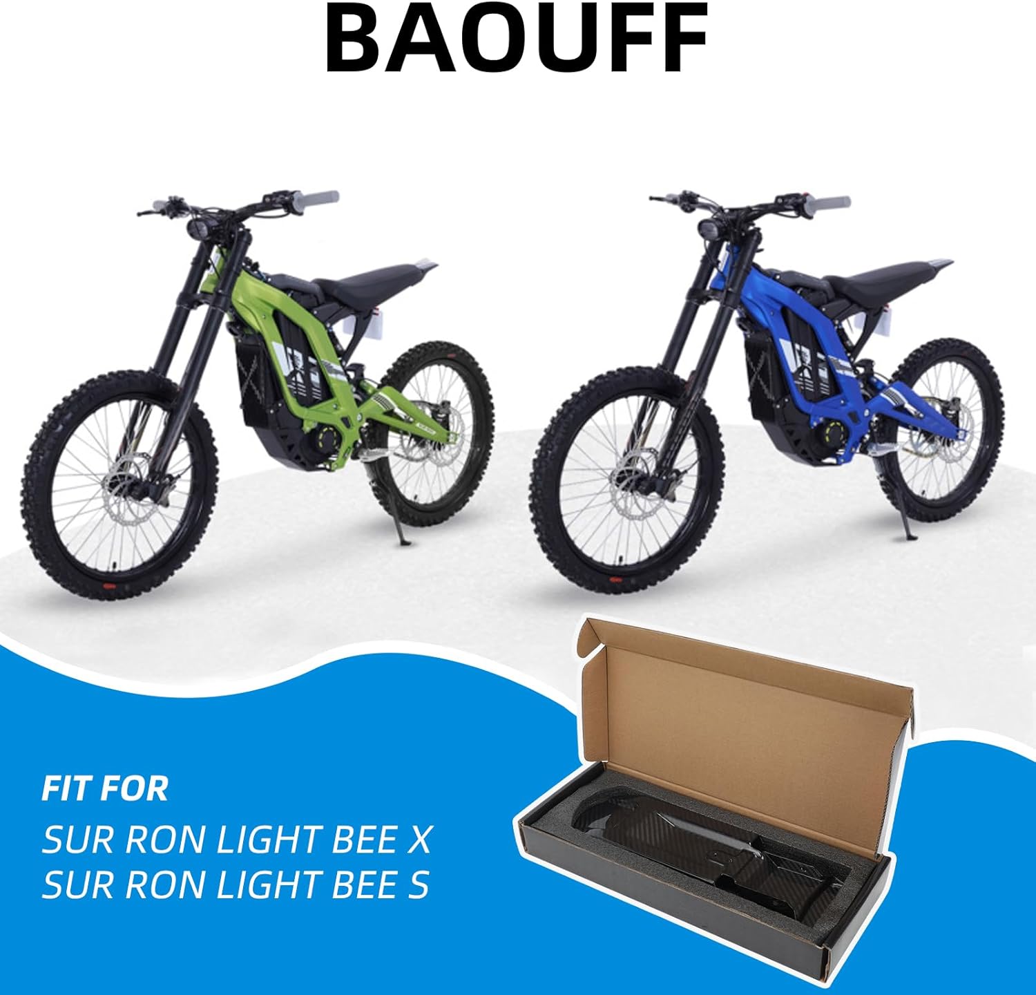 Real Carbon Fiber Rear Fender Inner Plate for Surron Light Bee,Rear Mudguard Mud Guards Seat Fender for Sur Ron Dirt Bike Light Bee S/Light Bee X