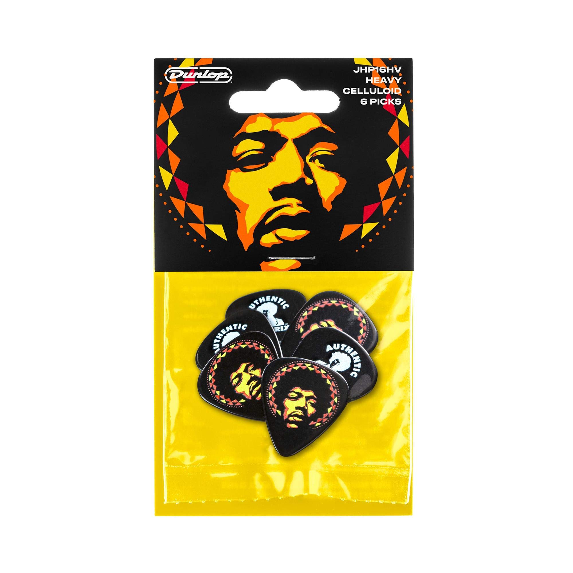 DUNLOP JIMI HENDRIX AURA MANDALA PLAYER PACK 6 PICKS