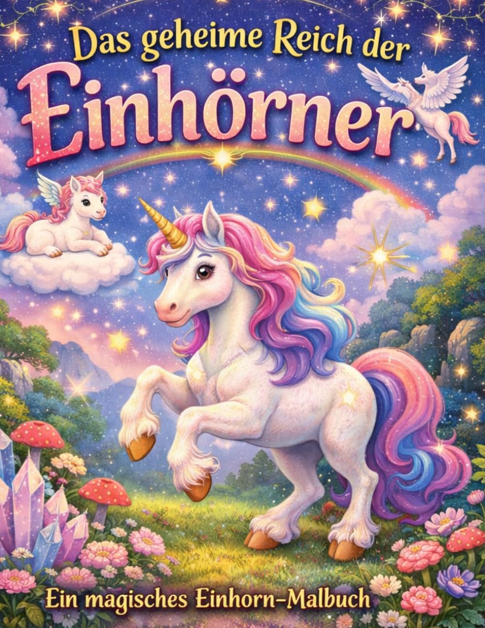 Das geheime Reich der Einhörner: 30 süße Einhorn-Motive zum Ausmalen für Kinder