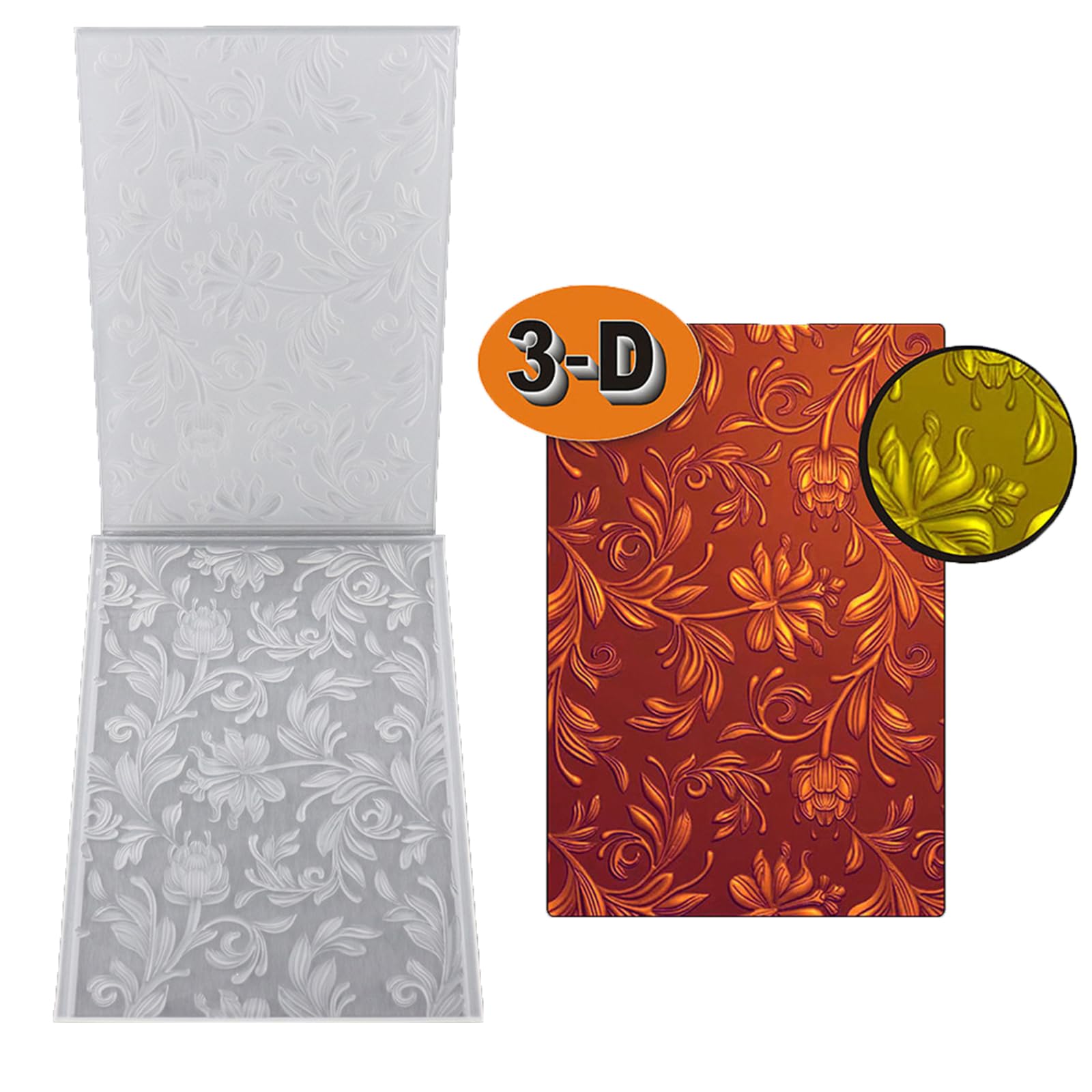 Bottone 3D Embossing Folder Flower Texture Stamp Stencil Embossed Mat Scrapbooking Template For Christmas Card Making Album