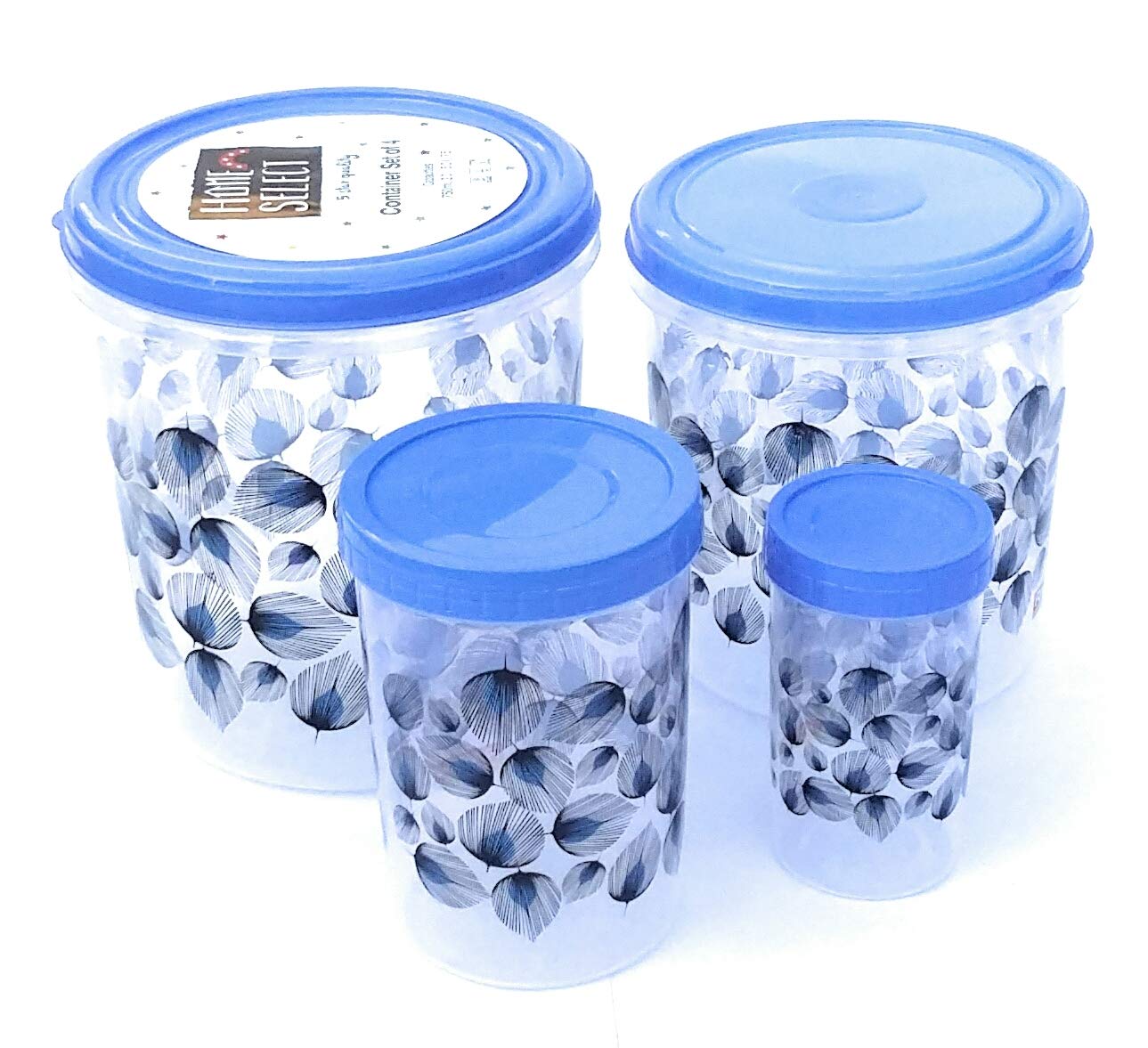 Maxim world Set of 4 Kitchen Storage Plastic Container Jar (7.5 Liter, 5.0 Liter, 2.0 Liter, 750 ml)