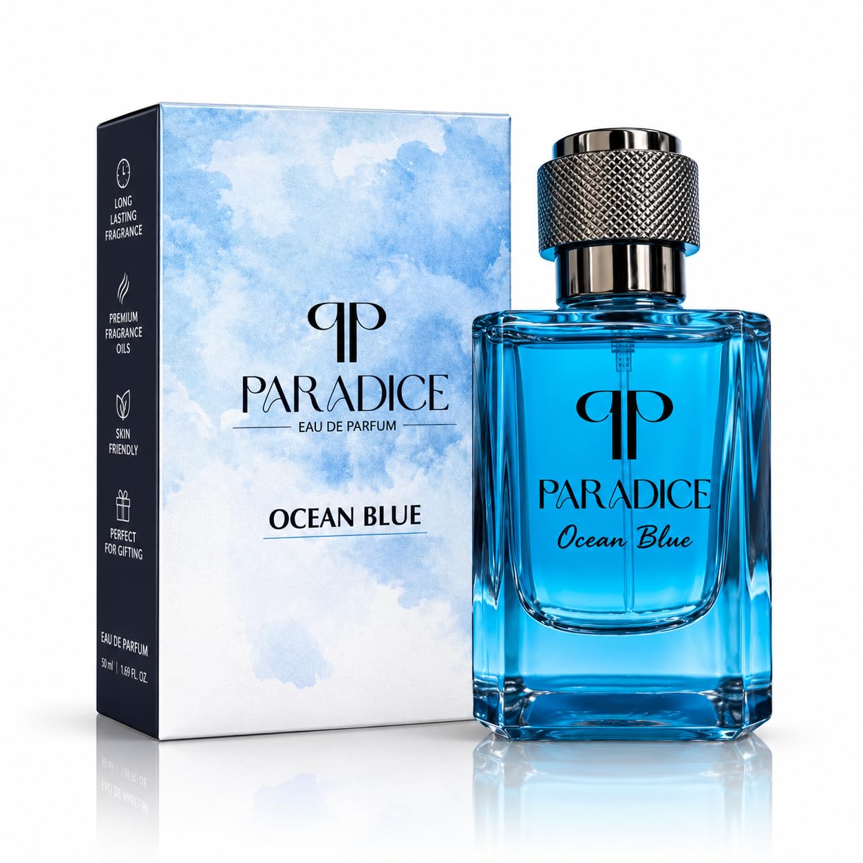 Paradice Ocean Blue Unisex Eau De Parfum - Fresh Aqua Fragrance for Men & Women | Long-Lasting Perfume with Lavender, Geranium & Musk | Premium Perfume for Office & Casual Wear – 50 ML-image-39
