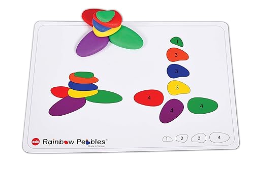 Miniatura 5 de Juego de actividades - 48 guijarros + 24 actividades - Las piedras originales de clasificación y apilamiento - Manipulativos matemáticos tempranos