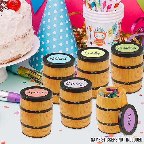 Miniatura 6 de ArtCreativity Mini recipientes de barril, juego de 12 – Divertidos recuerdos y decoraciones de fiesta occidental, soportes únicos para golosinas con