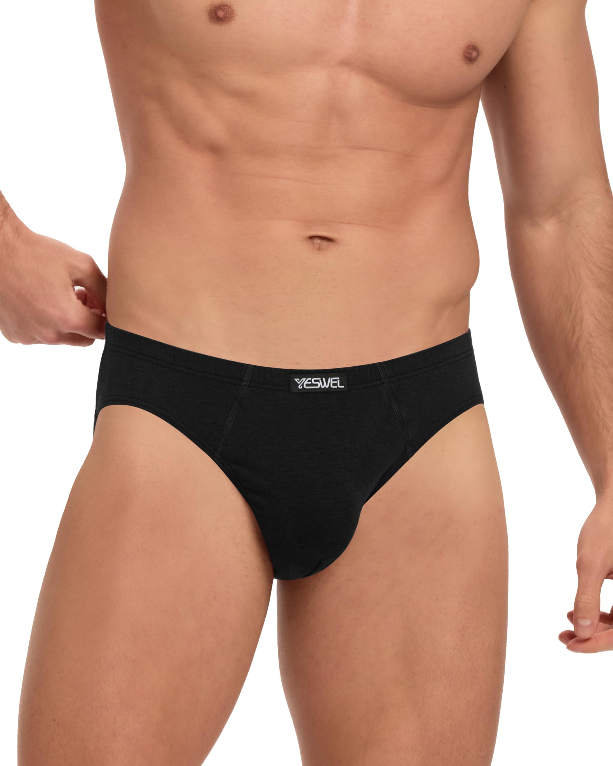 YESWEL Unterhosen Männer Slip 7er Pack, Atmungsaktive Baumwolle Unterwäsche Herren Mit Elastischer Bund, Kratzfreie Etiketten (Gr. S-3XL)