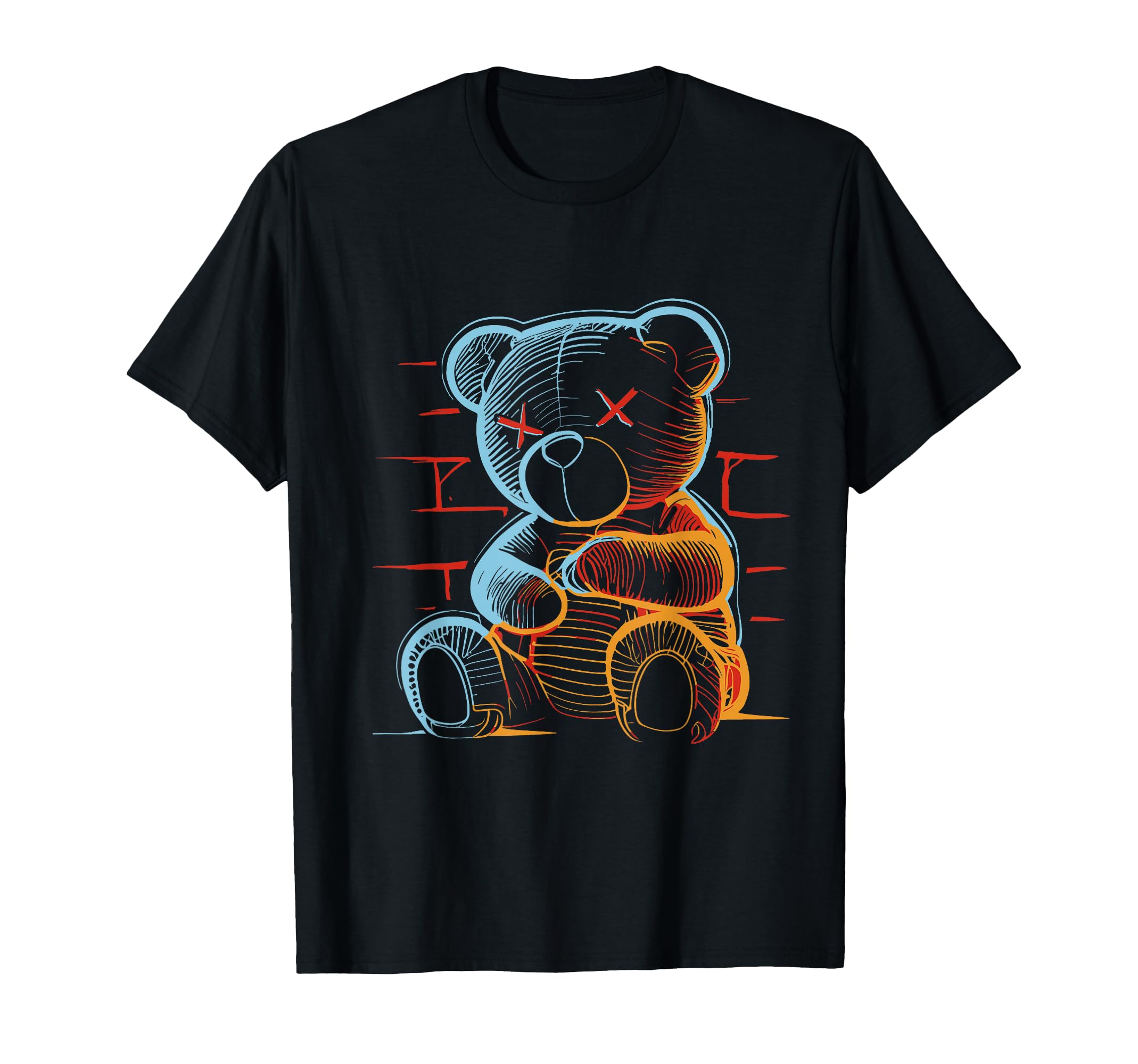 Evil Teddy Bear Streetwear Style T-Shirt
