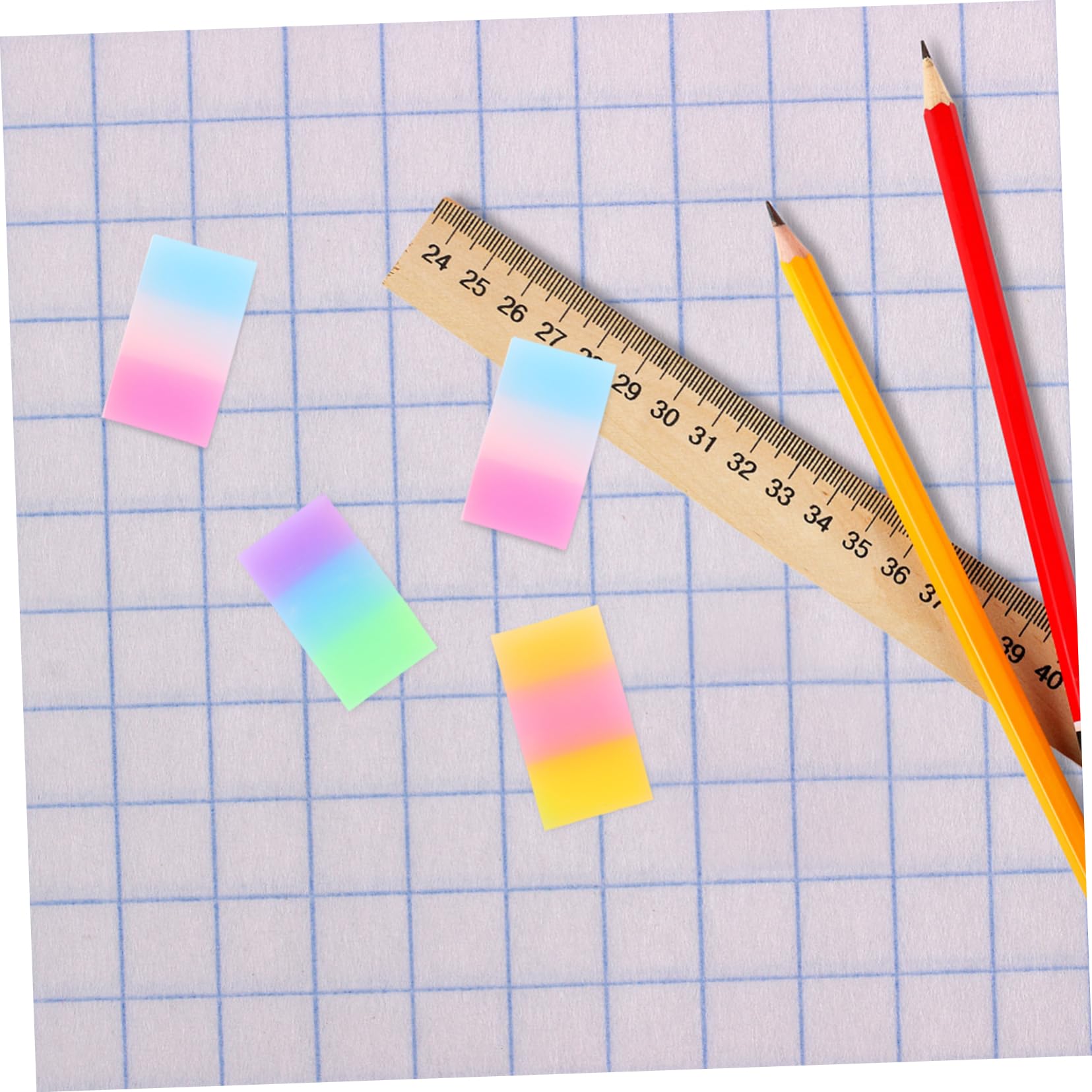 Gomme da Cancellare Jelly Carine 36 Pezzi Tpr, Cubo per Scuola | Gomme da Cancellare Colorate Carine, Adorable Pencil Erasers e Miniature Erasers, Back To School Party