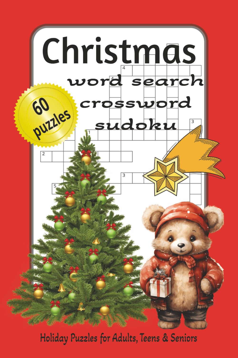 Christmas: Word Search, Crossword, Sudoku: Holiday Puzzles for Adults, Teens, and Seniors