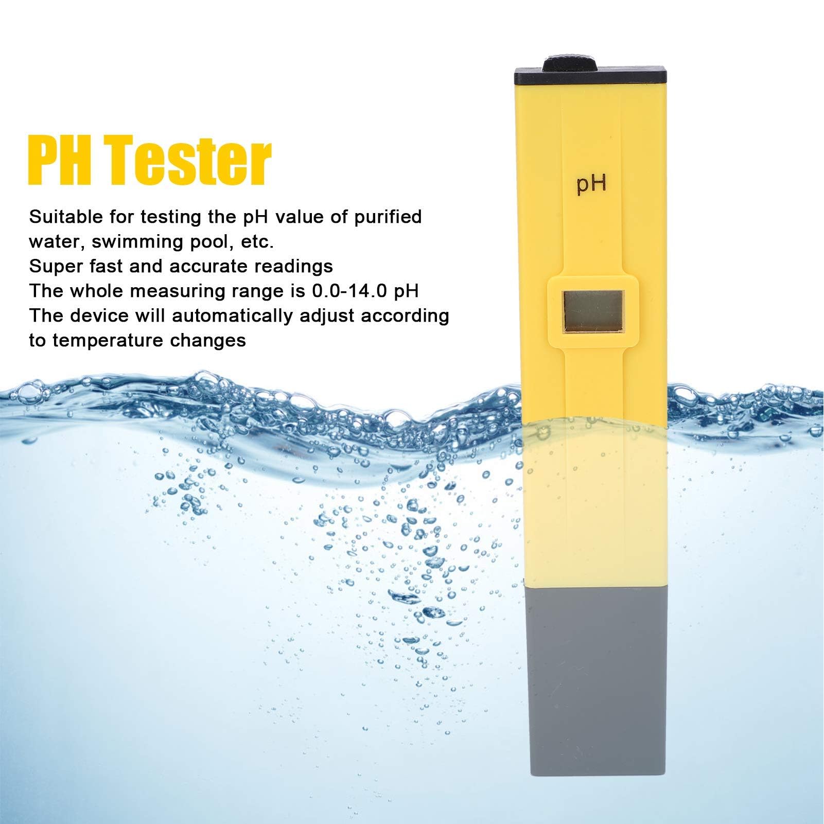 HT-1202 PHmetro digitale 0.05pH Tester di alta precisione per la qualità dell'acqua, misuratore di temperatura PH mV 0~14PH con custodia nera per fonti d'acqua, scuole, laboratori, farmacie