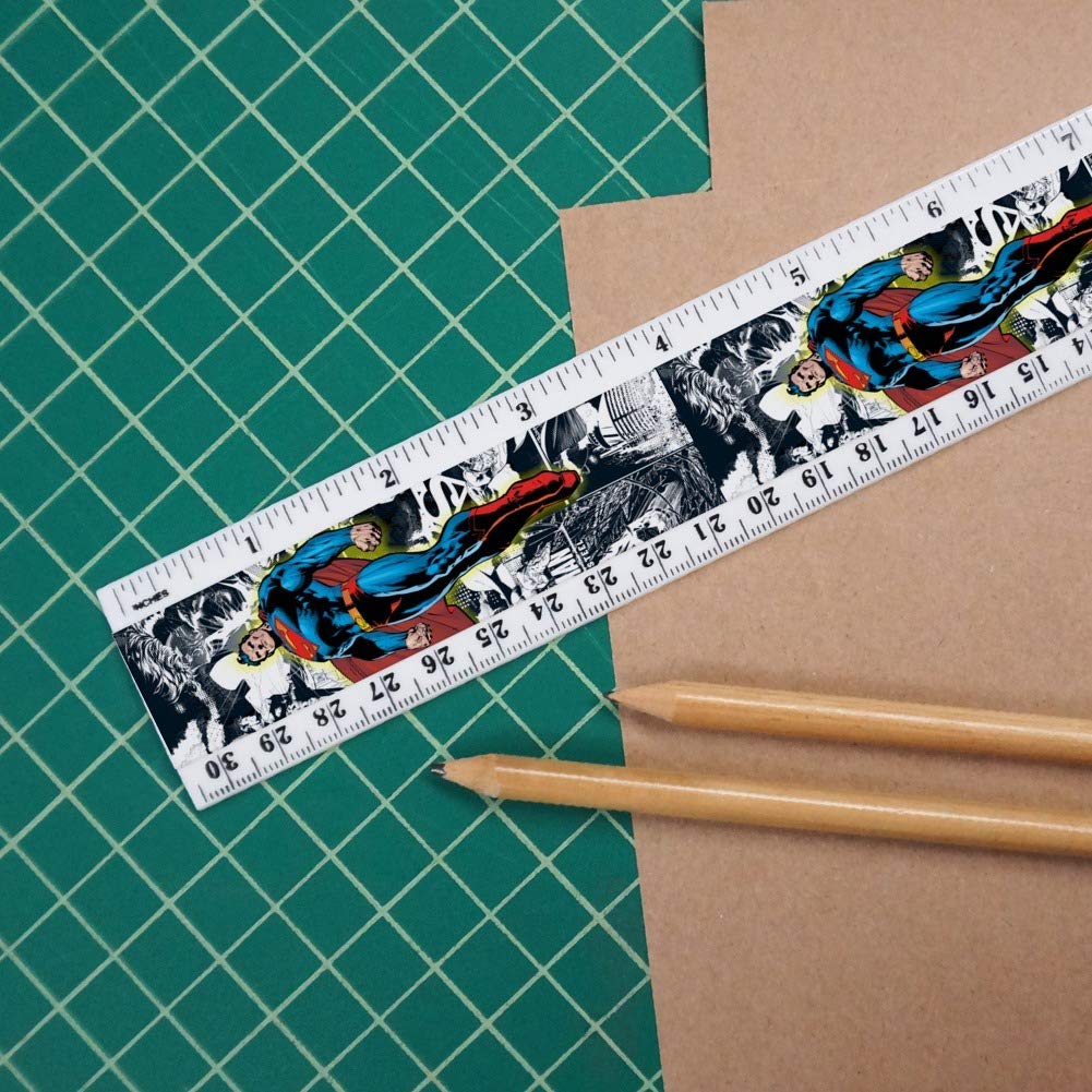 Nebula Space Galaxy 12 Inch Plastic Ruler - Standard & Metric Measurements, Colorful Cosmic Design